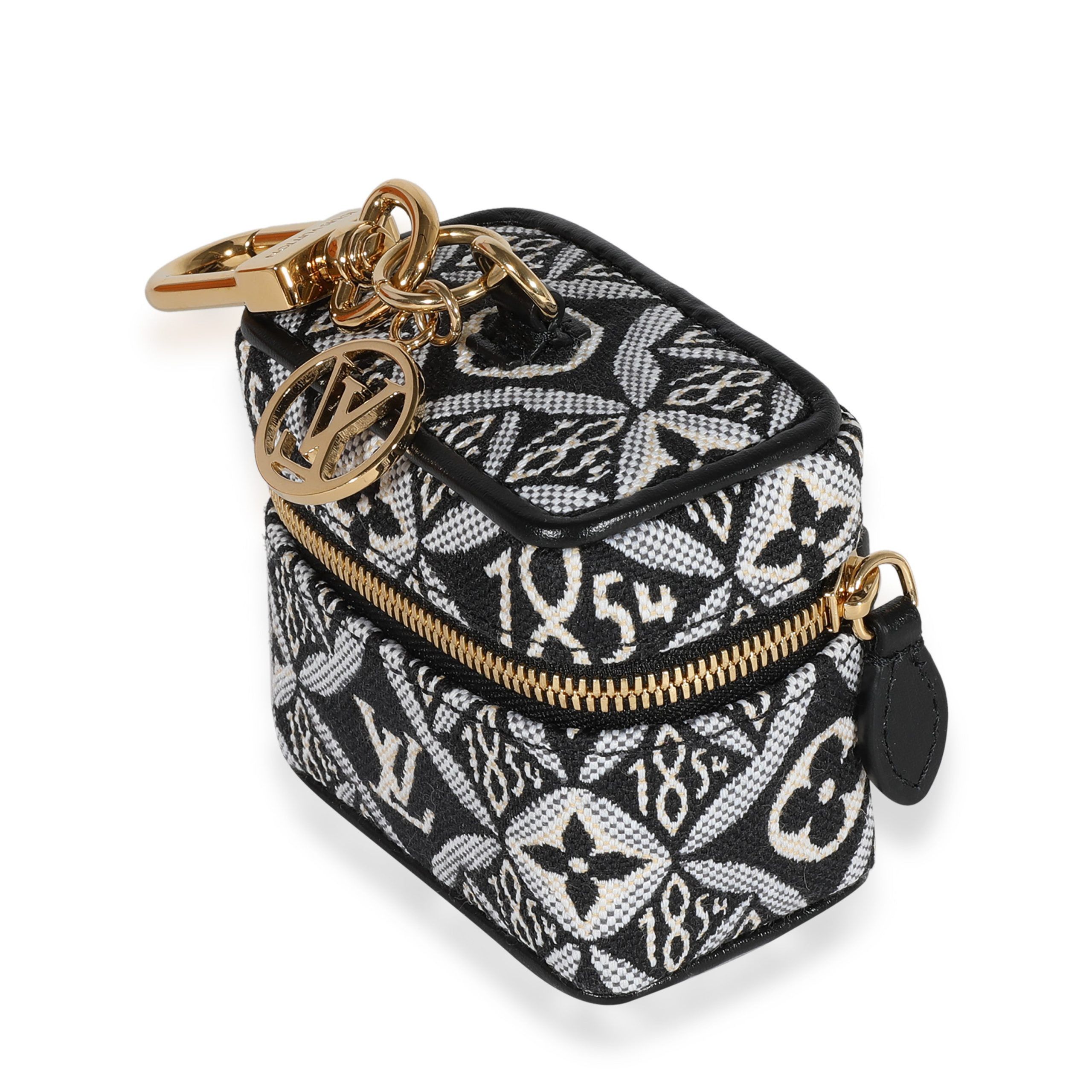 Louis Vuitton Louis Vuitton Black & White Jacquard Since 1854 Vanity Bag Charm Size ONE SIZE - 2 Thumbnail