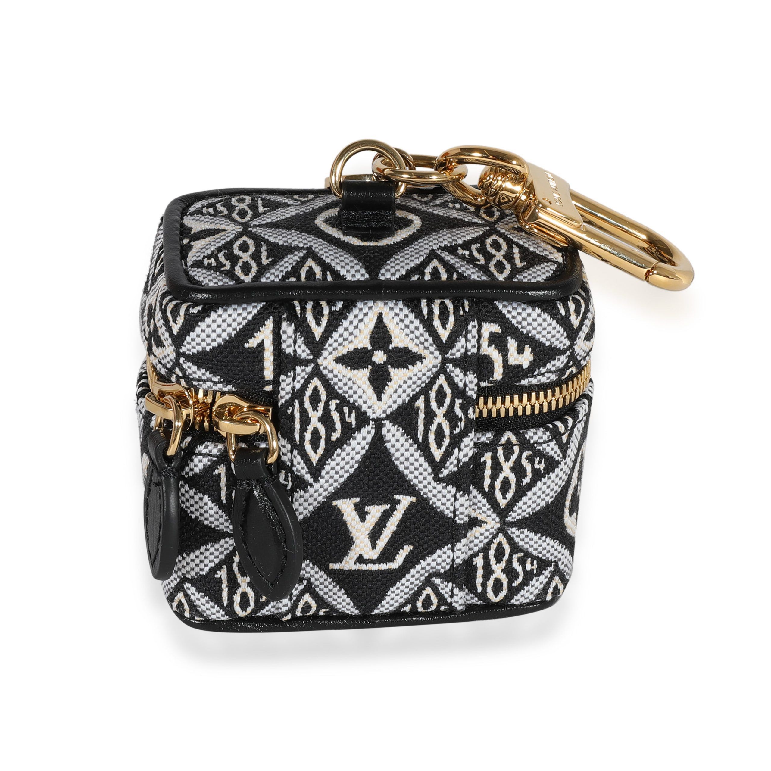 Louis Vuitton Louis Vuitton Black & White Jacquard Since 1854 Vanity Bag Charm Size ONE SIZE - 3 Thumbnail