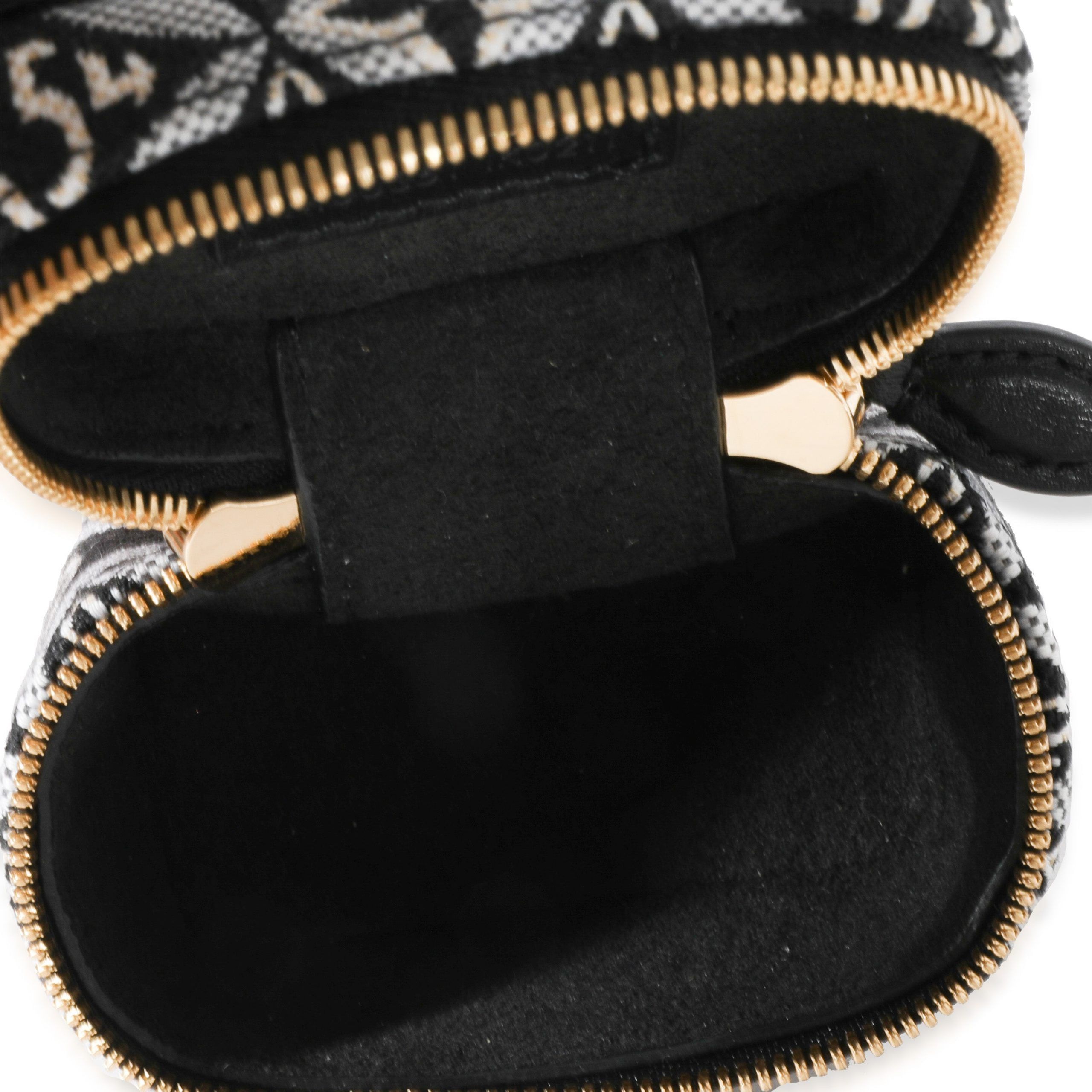 Louis Vuitton Louis Vuitton Black & White Jacquard Since 1854 Vanity Bag Charm Size ONE SIZE - 4 Thumbnail