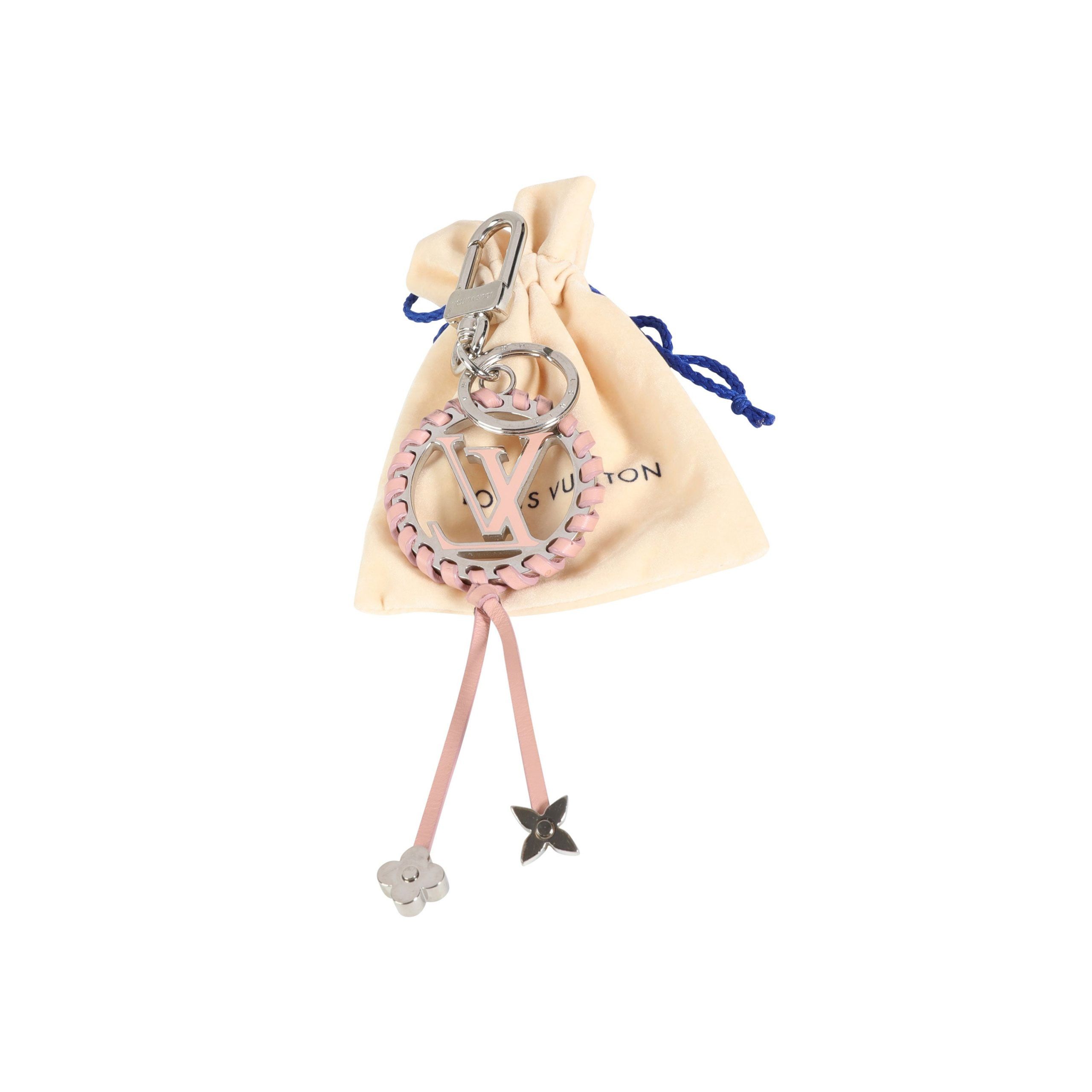 Louis Vuitton Louis Vuitton Rose Leather & Silver-Tone Brass Very Bag Charm and Key Holder Size ONE SIZE - 2 Thumbnail