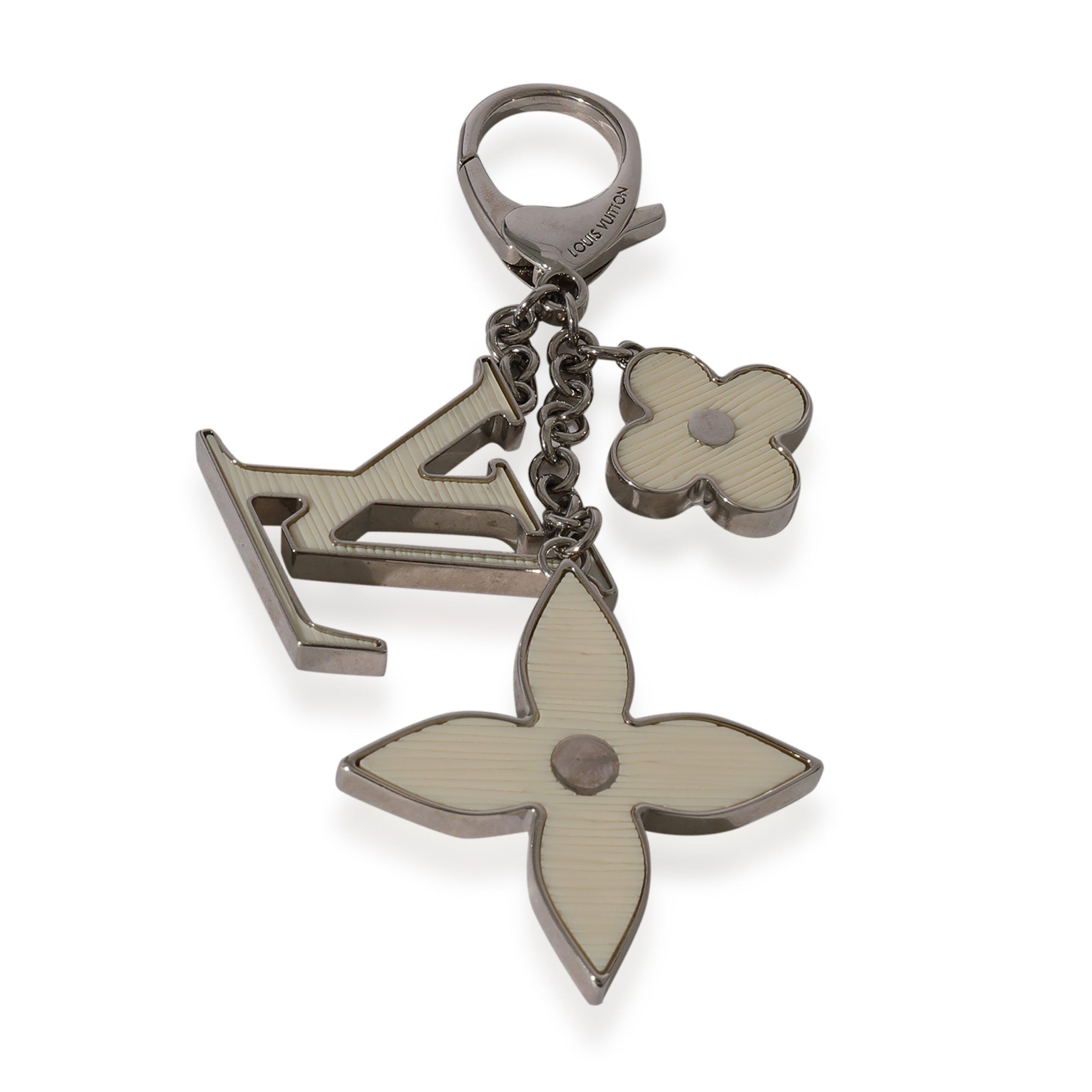 Louis Vuitton Louis Vuitton Silver Tone White Fleur De Epi Bag Charm Size ONE SIZE - 3 Thumbnail