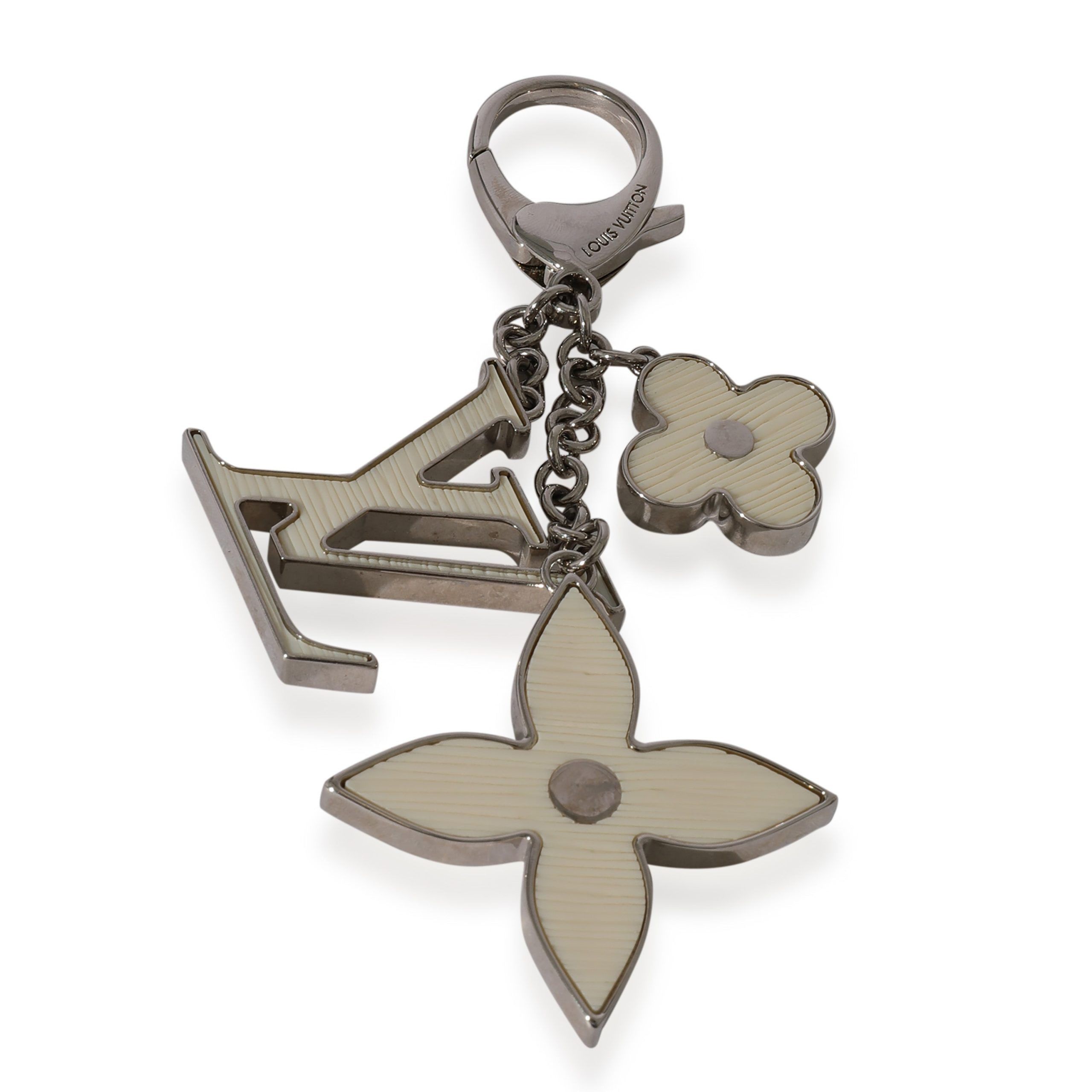 Louis Vuitton Louis Vuitton Silver Tone White Fleur De Epi Bag Charm Size ONE SIZE - 2 Thumbnail