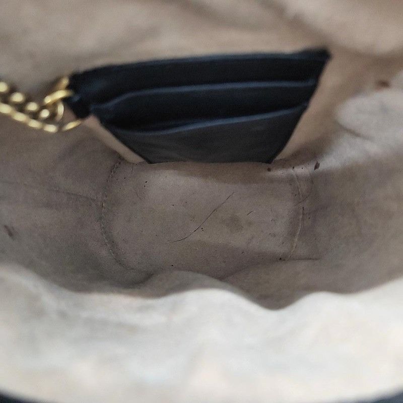 Gucci GUCCI GG Marmont Matelasse Bucket Bag Mini Black Leather Size ONE SIZE - 6 Thumbnail