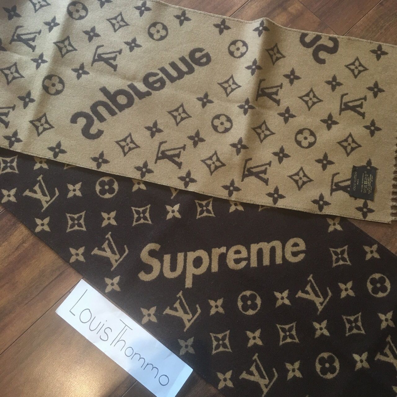 Louis Vuitton × Supreme Brown Monogram Scarf 🧣 Size ONE SIZE - 10 Thumbnail
