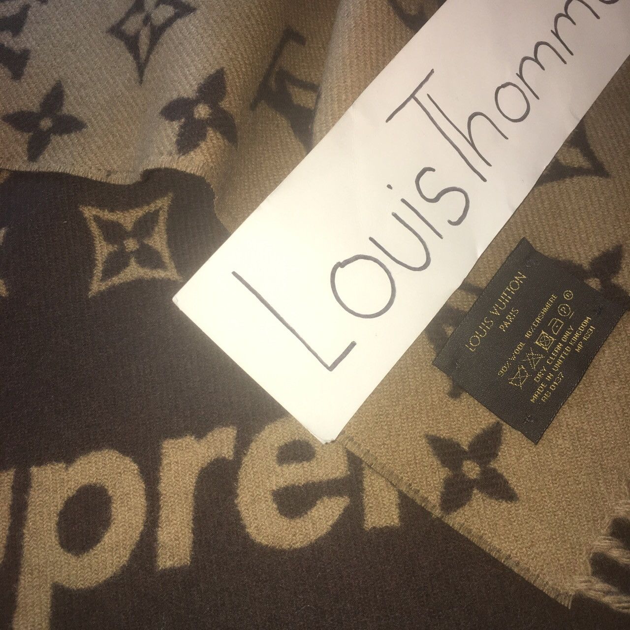 Louis Vuitton × Supreme Brown Monogram Scarf 🧣 Size ONE SIZE - 8 Thumbnail