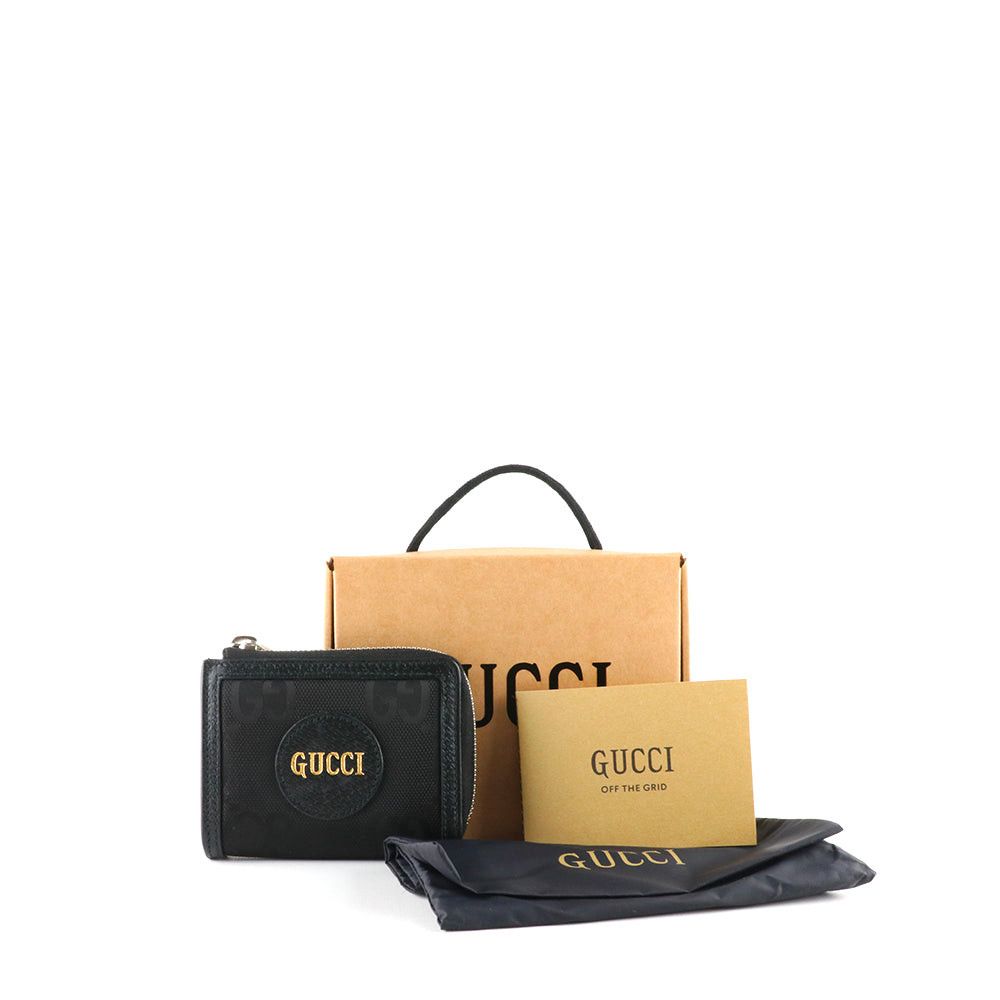 Gucci GUCCI - Off The Grid wallet in black leather and canvas Size ONE SIZE - 9 Thumbnail