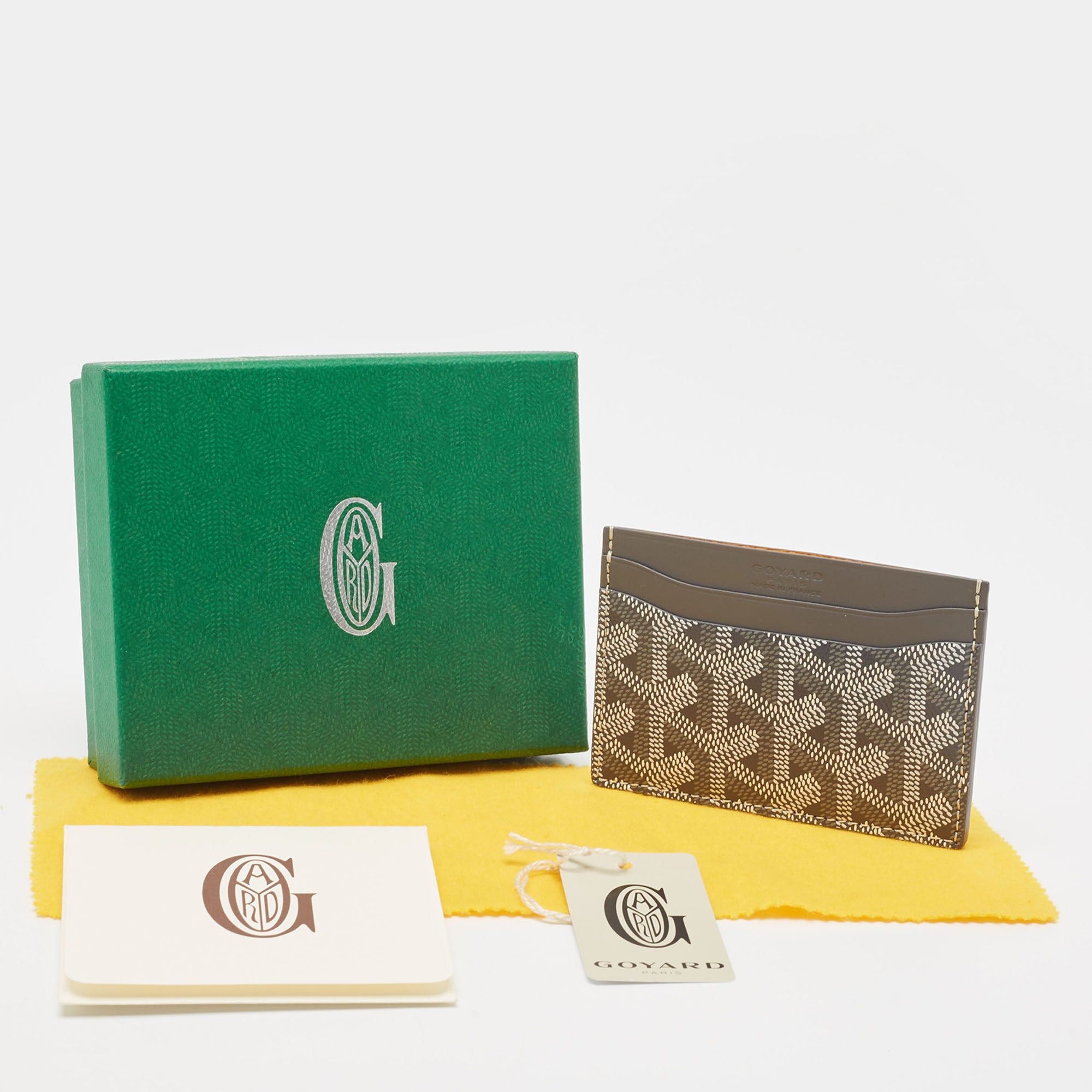 Goyard GOYARD Grey ine Coated Canvas and Leather Saint Sulpice Card ...