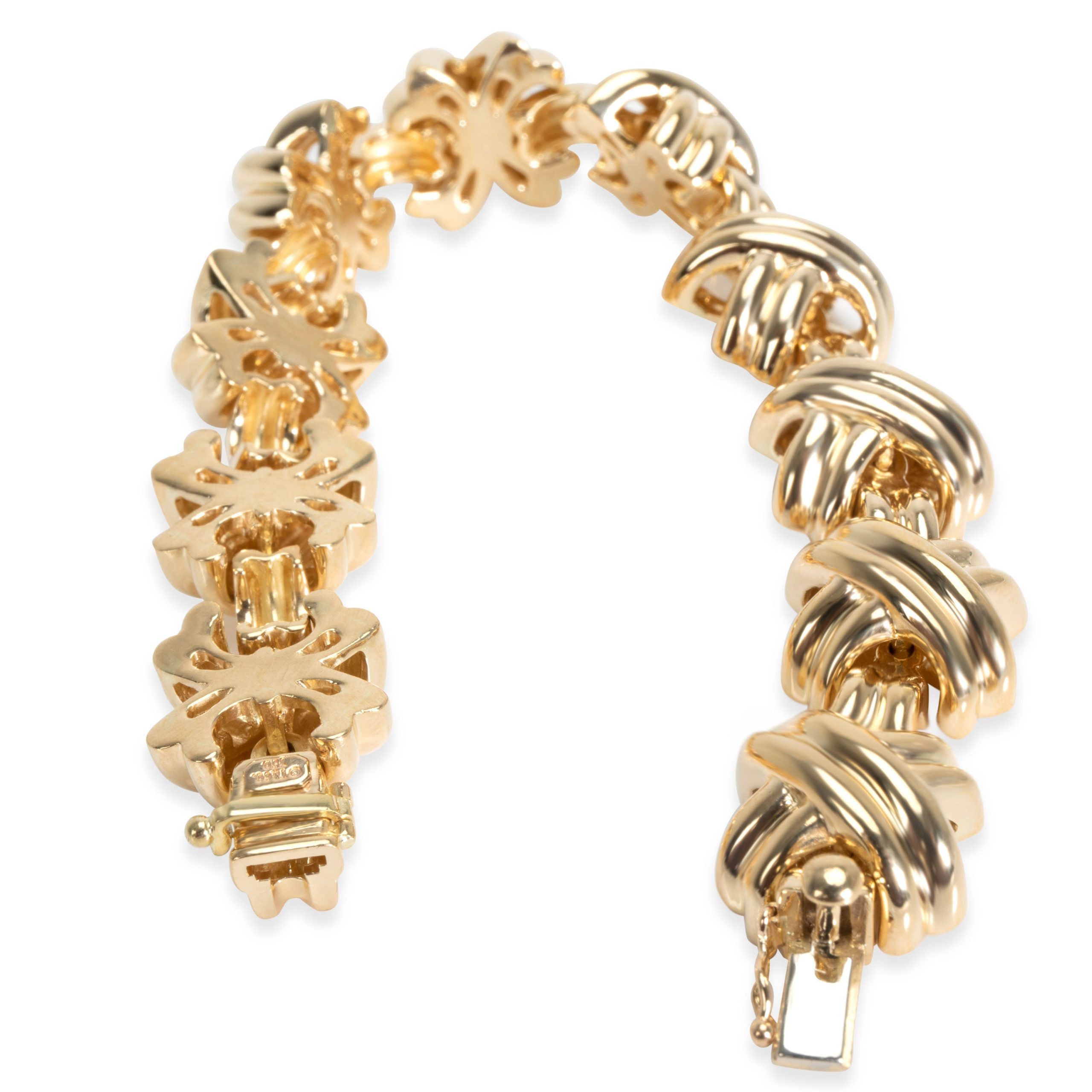 Tiffany & Co. Vintage Tiffany & Co. X Bracelet in 18K Yellow Gold Size ONE SIZE - 4 Thumbnail
