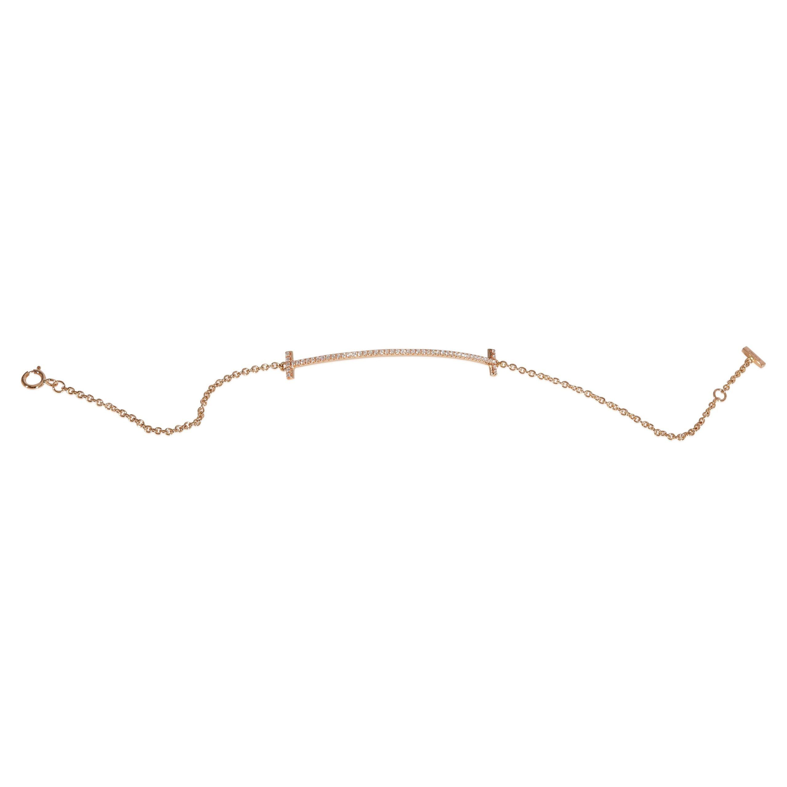 Tiffany & Co. Tiffany & Co. Tiffany T Smile Bracelet in 18k Rose Gold 0.12 CTW Size ONE SIZE - 3 Thumbnail
