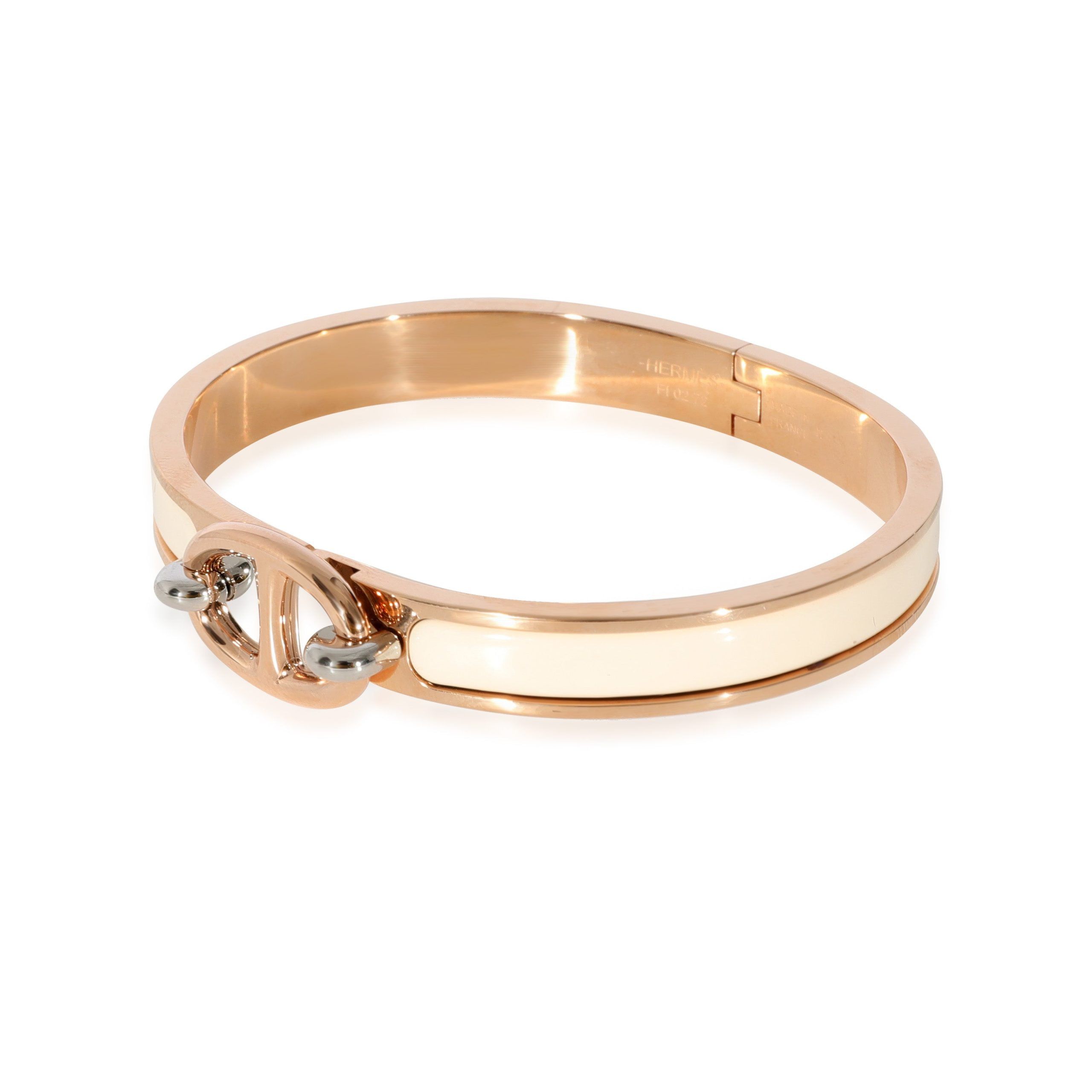 Hermès Mini Clic Chaine d’Ancre Bracelet In Creme