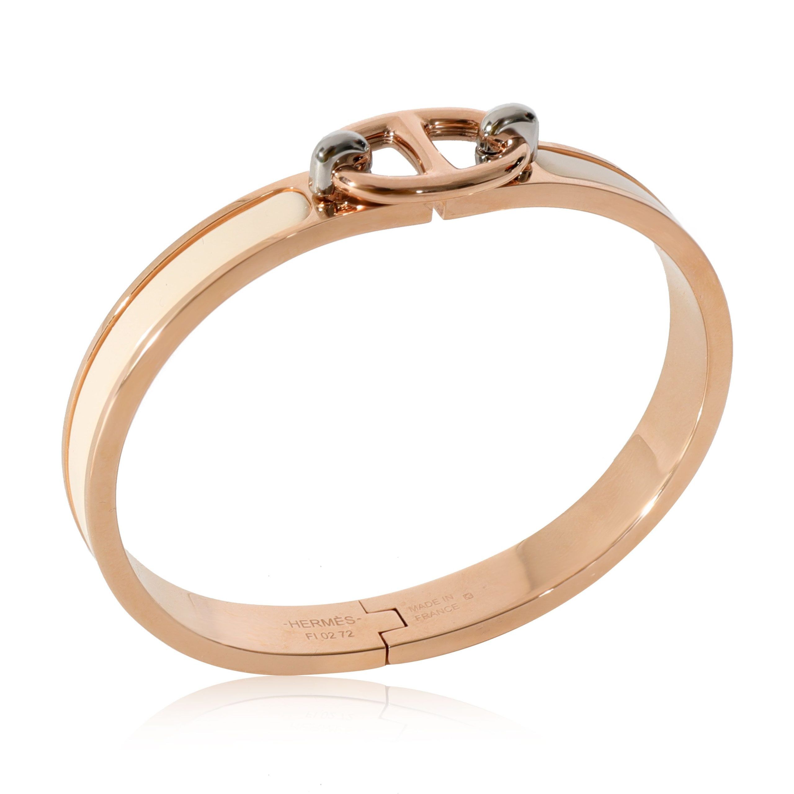 Hermès Mini Clic Chaine d’Ancre Bracelet In Creme