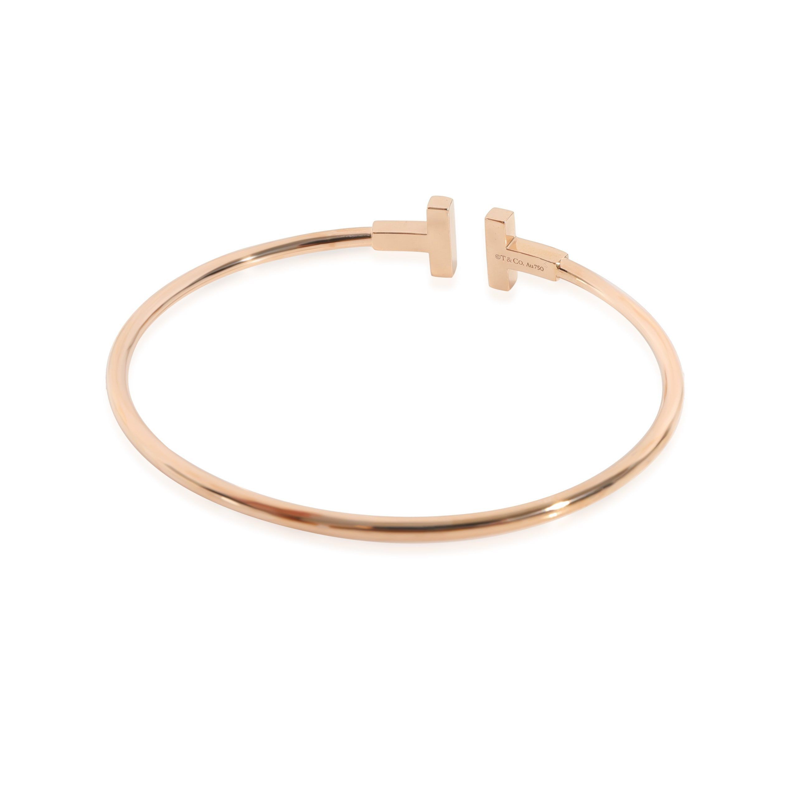 Tiffany & Co. Tiffany & Co. Tiffany T Diamond Bracelet in 18k Rose Gold 0.24 CTW Size ONE SIZE - 4 Thumbnail