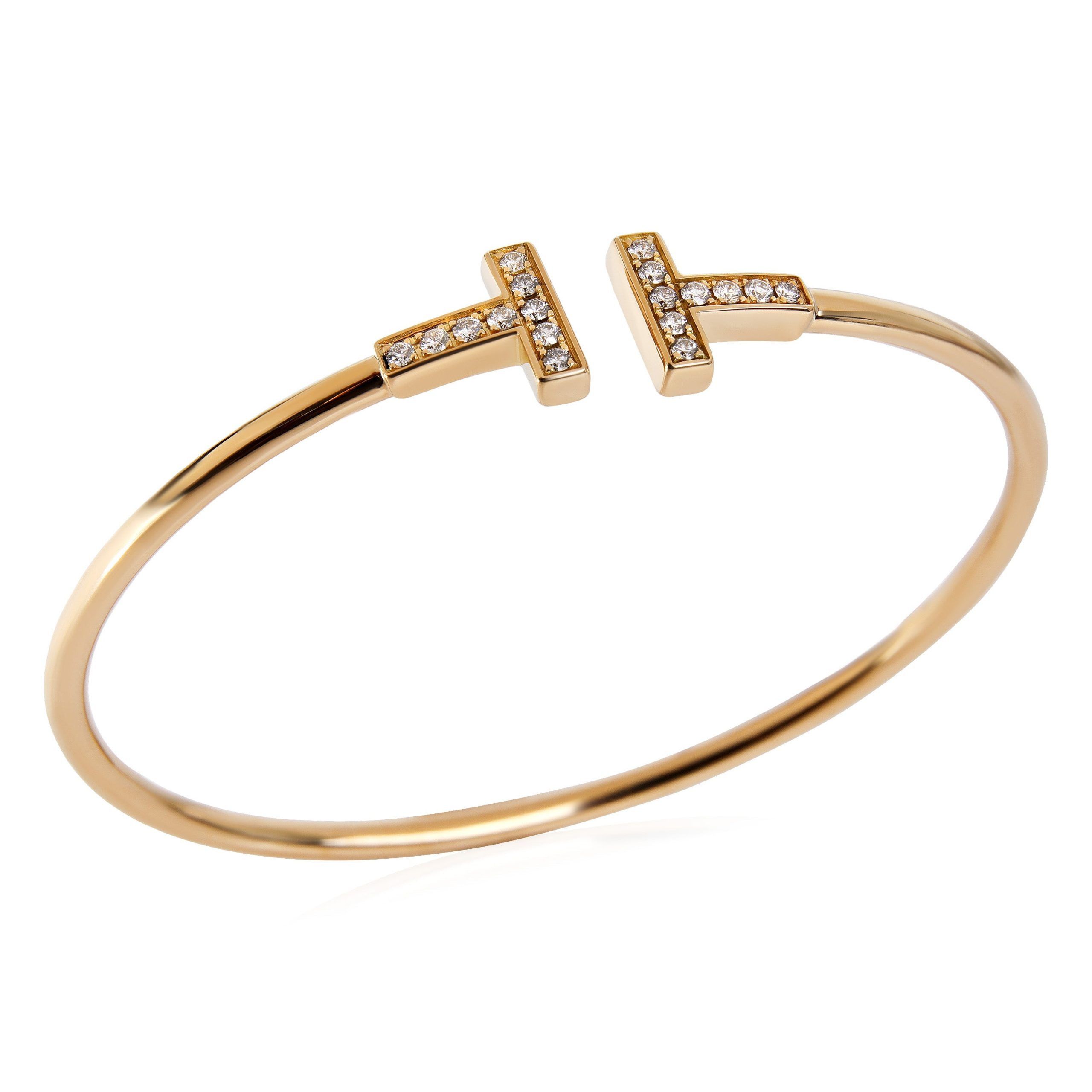 Tiffany & Co. Tiffany & Co. T Wire Diamond Bracelet in 18K Yellow Gold Size ONE SIZE - 3 Thumbnail