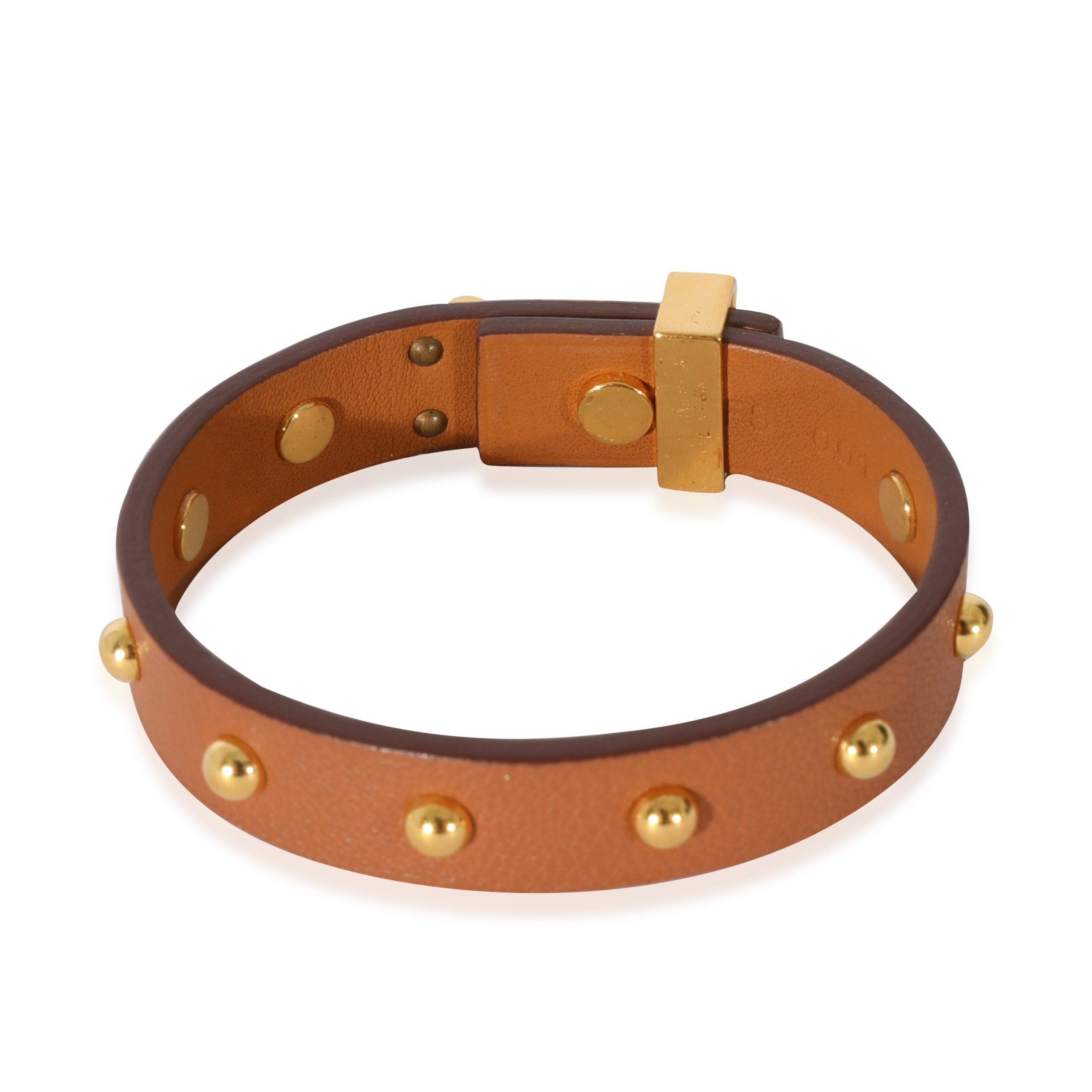 Hermes Hermès Mini Dog Clous Rounds Gold Plated Bracelet Size ONE SIZE - 3 Thumbnail