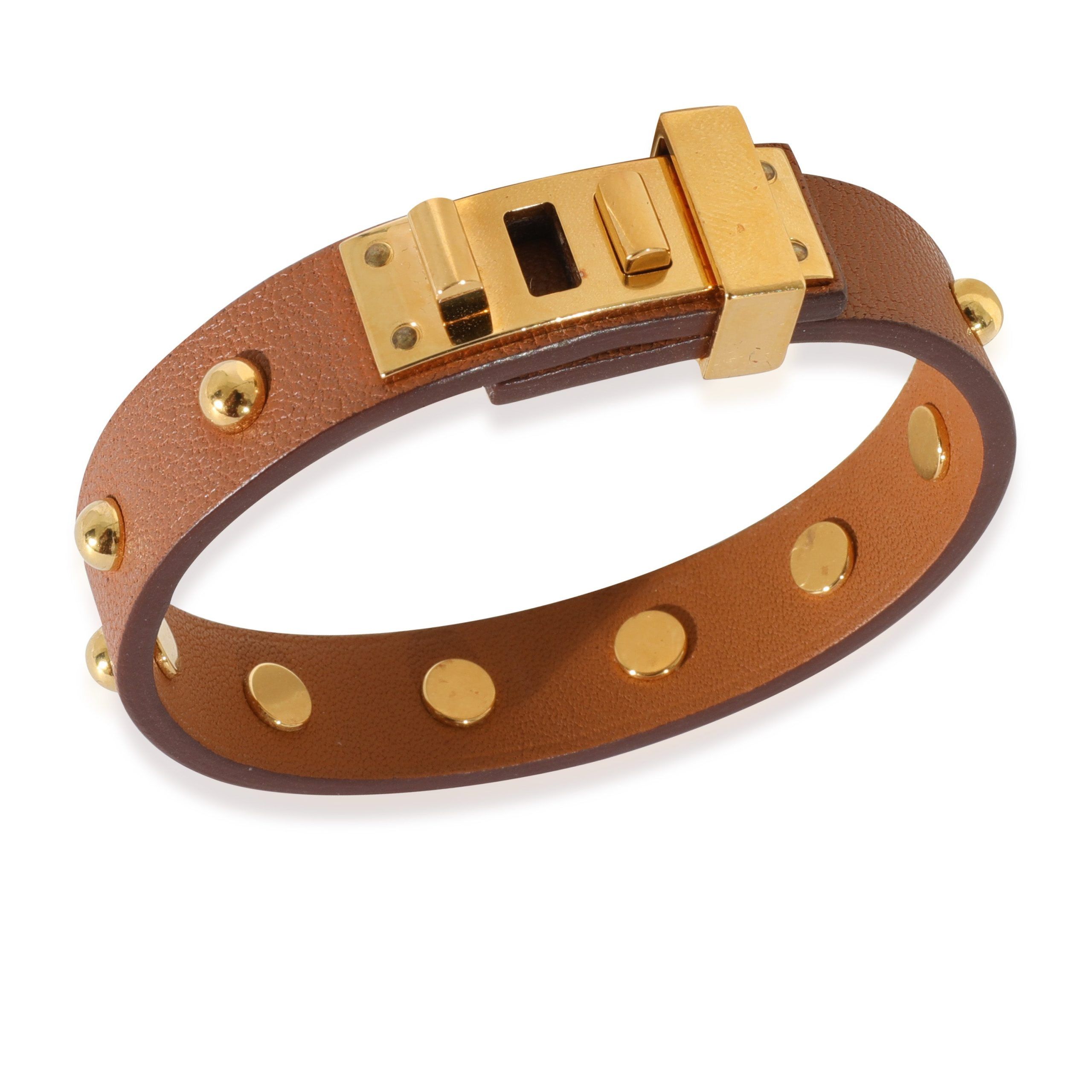 Hermes Hermès Mini Dog Clous Rounds Gold Plated Bracelet Size ONE SIZE - 4 Thumbnail