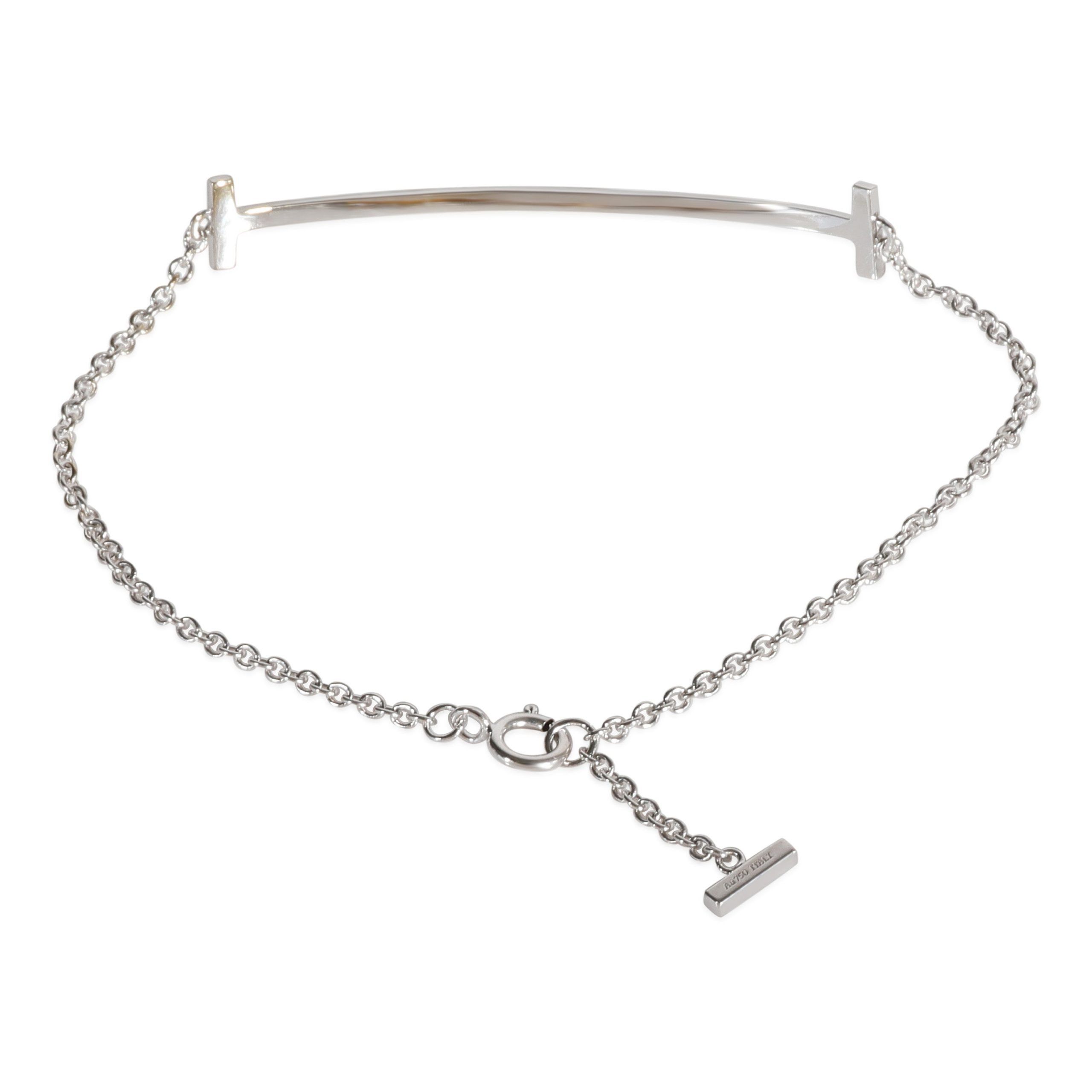 Tiffany & Co. Tiffany & Co. Tiffany T Smile Diamond Bracelet in 18k White Gold 0.12 Ctw Size ONE SIZE - 3 Thumbnail