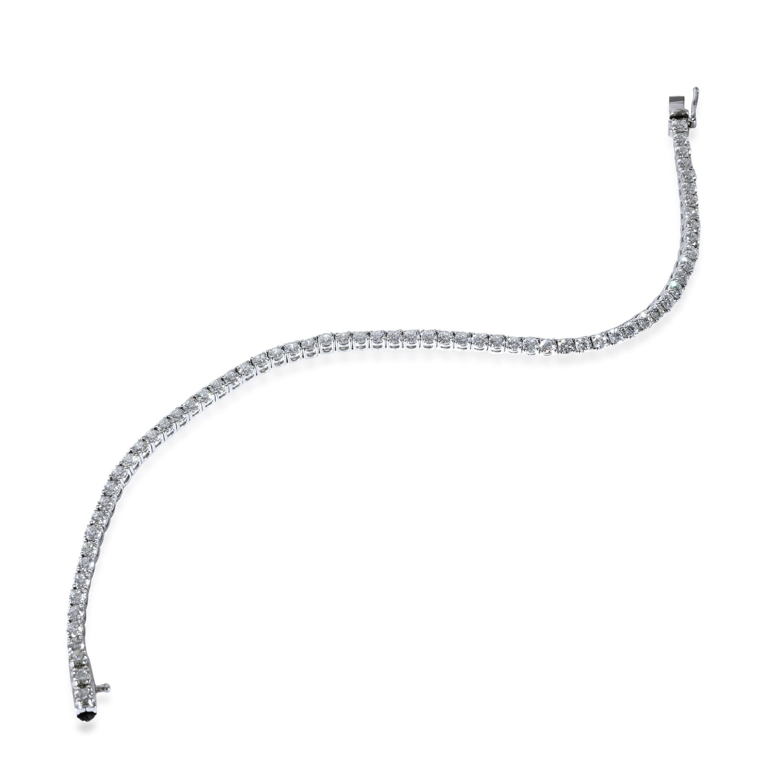 Tiffany & Co. Diamond Tennis Bracelet in 14k White Gold 4.22 CTW Size ONE SIZE - 2 Thumbnail