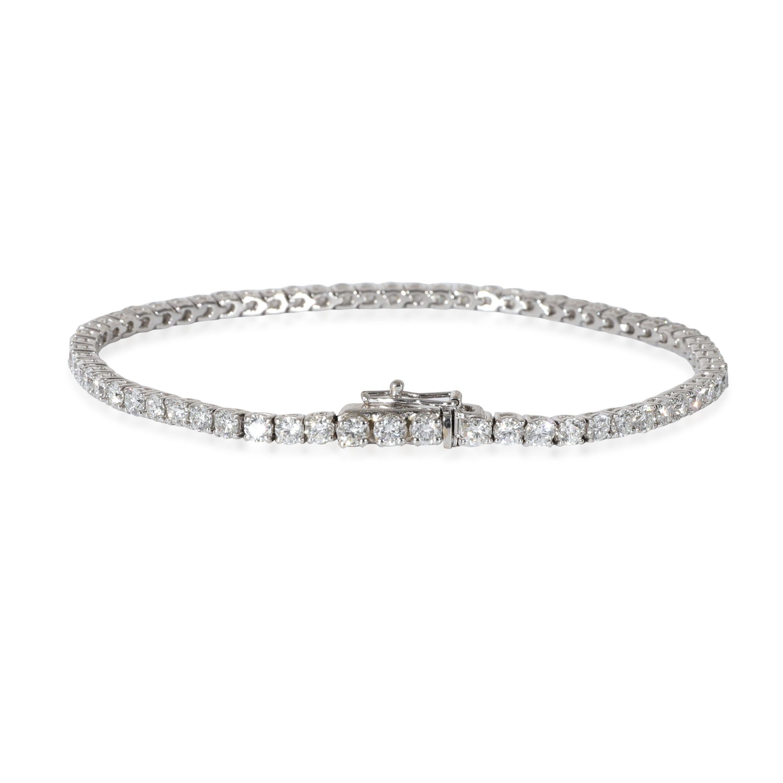 Tiffany & Co. Diamond Tennis Bracelet in 14k White Gold 4.22 CTW Size ONE SIZE - 3 Thumbnail