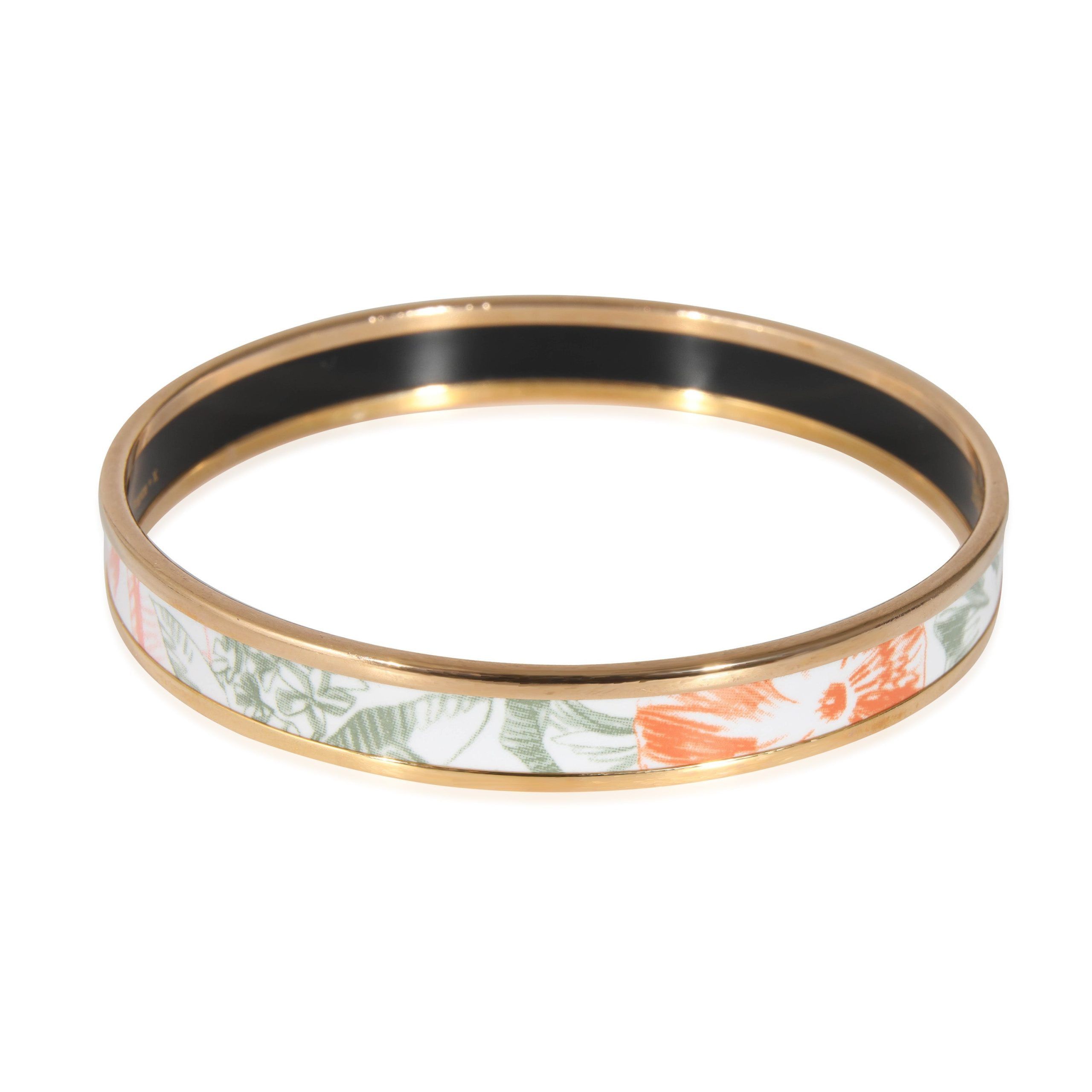 Hermes Hermès Narrow Enamel Bracelet in Gold Plated, 62mm Size ONE SIZE - 3 Thumbnail