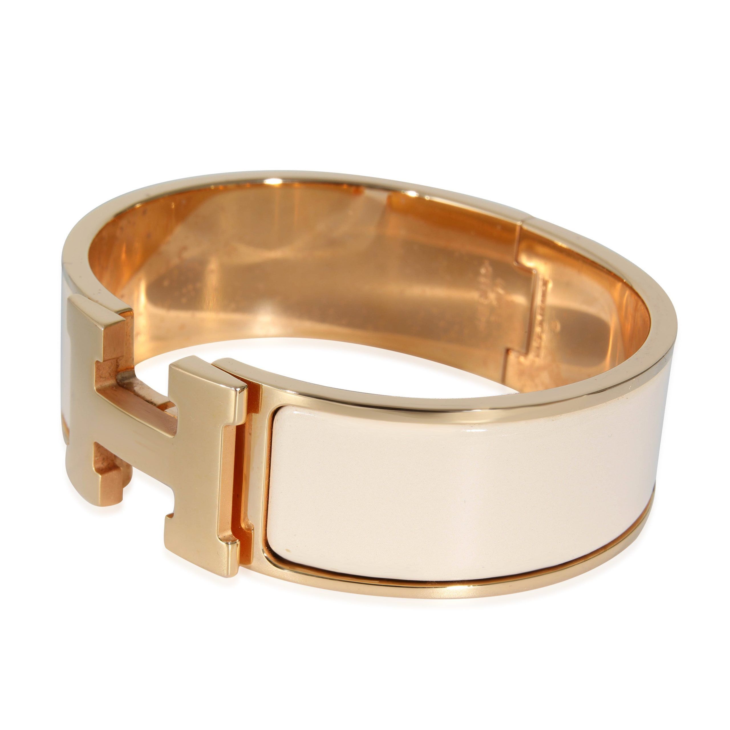 Hermes Hermès Clic Clac H Bracelet in Creme, 20mm Size ONE SIZE - 2 Thumbnail