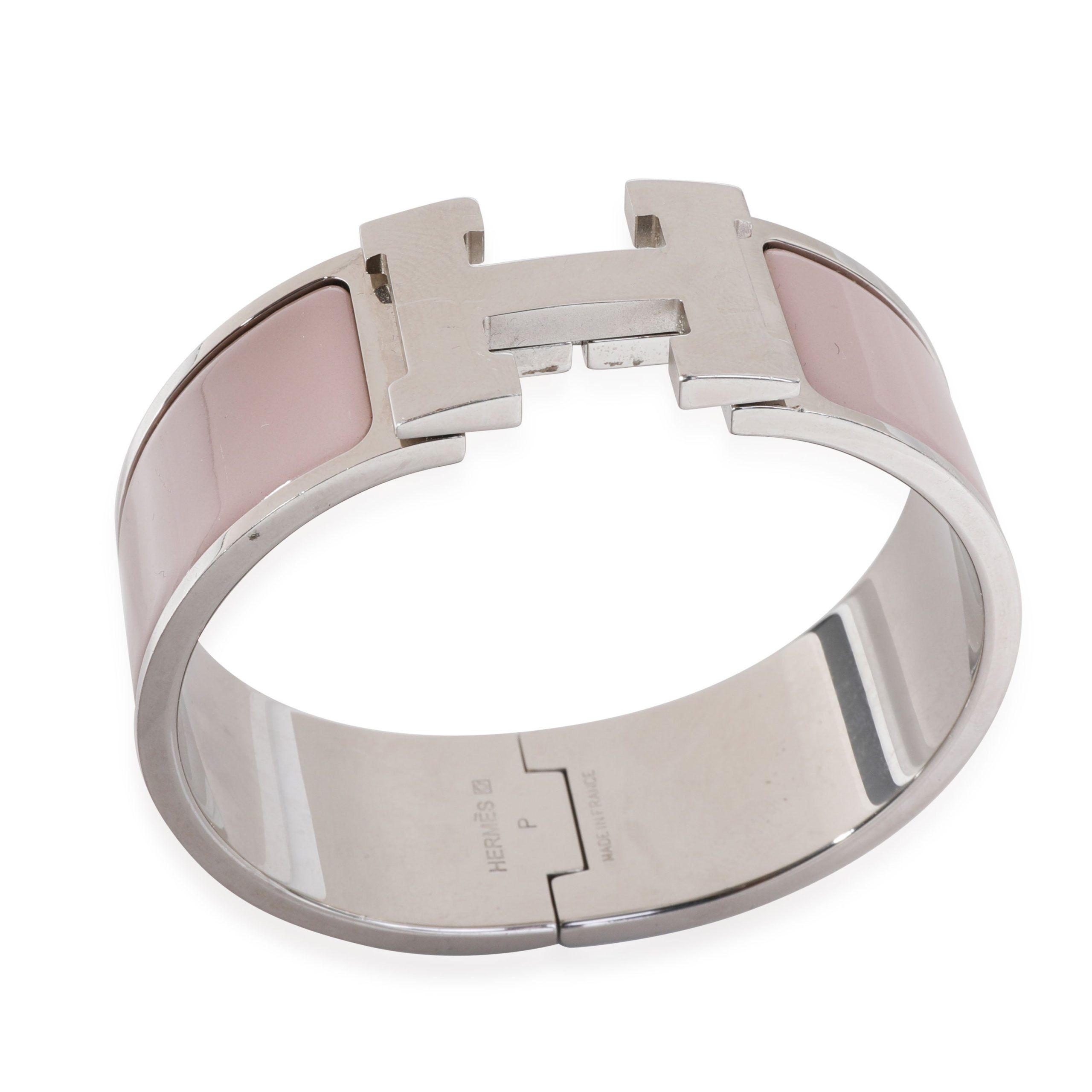 Hermes Hermès Palladium Plated Clic Clac H Rose Candeur Bracelet Size ONE SIZE - 3 Thumbnail
