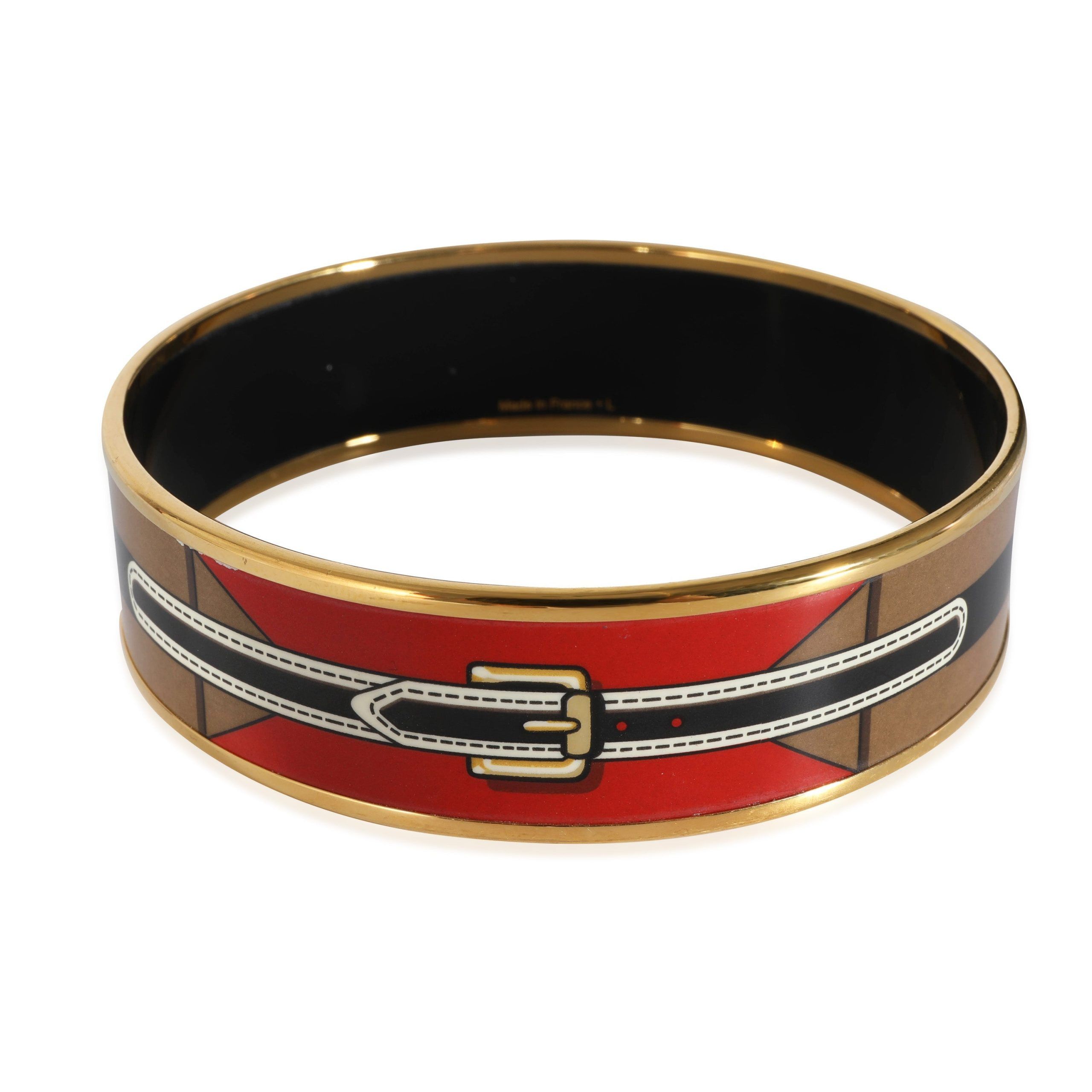 Hermes Hermès Wide Enamel Bracelet With Belt Buckle Design Size ONE SIZE - 3 Thumbnail
