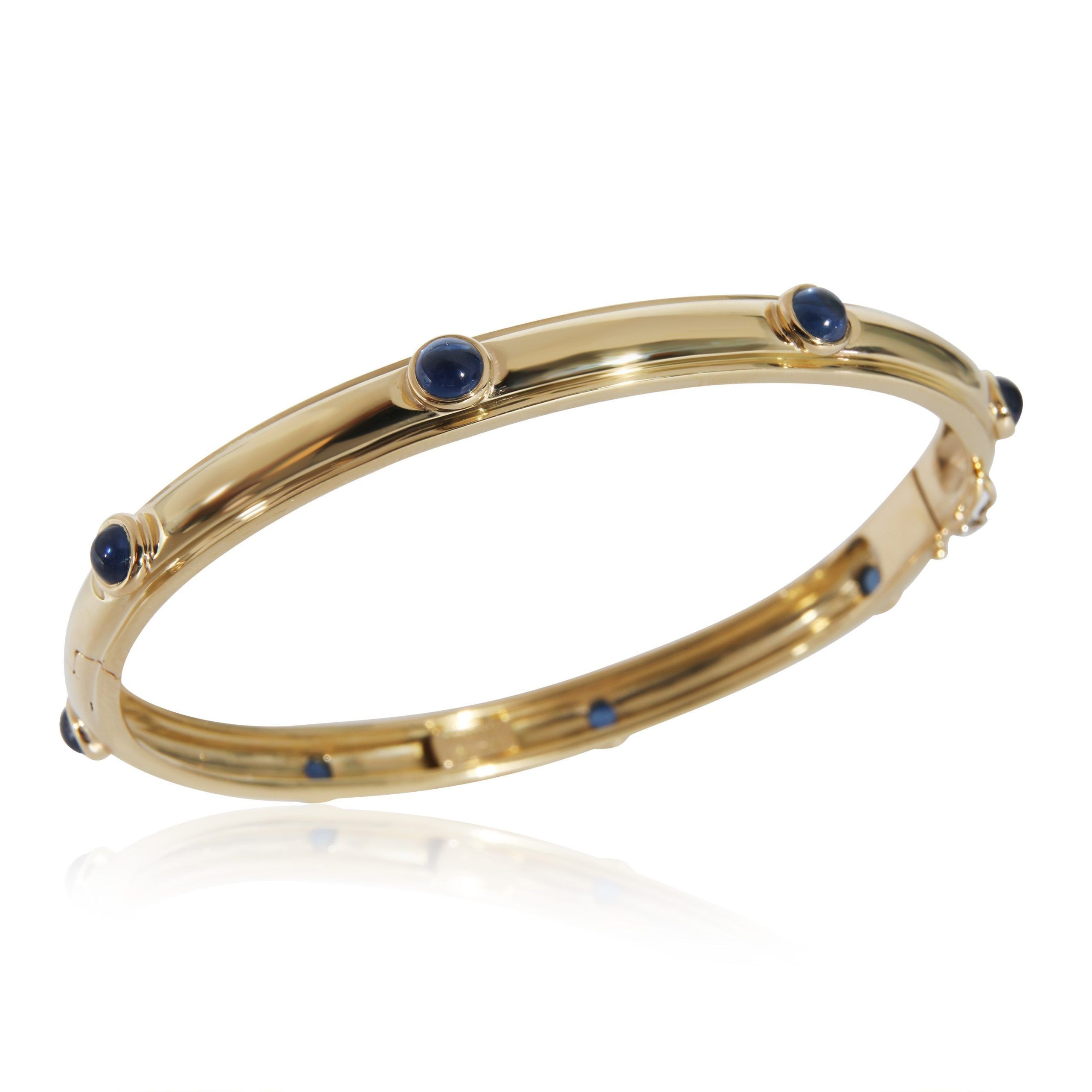 Tiffany & Co. Tiffany & Co. Vintage Cabochon Sapphire Bangle Bracelet in 18K Yellow Gold Size ONE SIZE - 3 Thumbnail