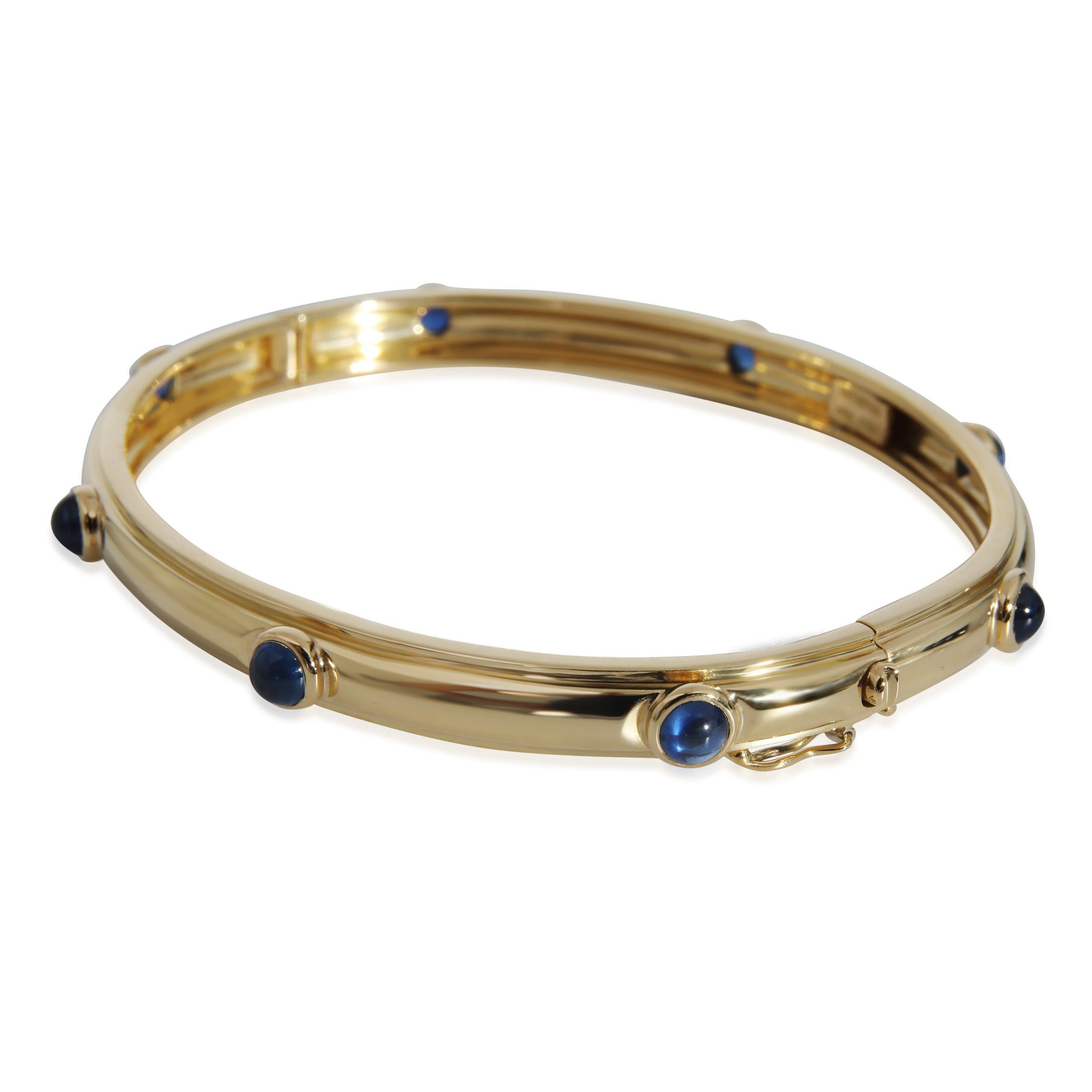 Tiffany & Co. Tiffany & Co. Vintage Cabochon Sapphire Bangle Bracelet in 18K Yellow Gold Size ONE SIZE - 5 Thumbnail
