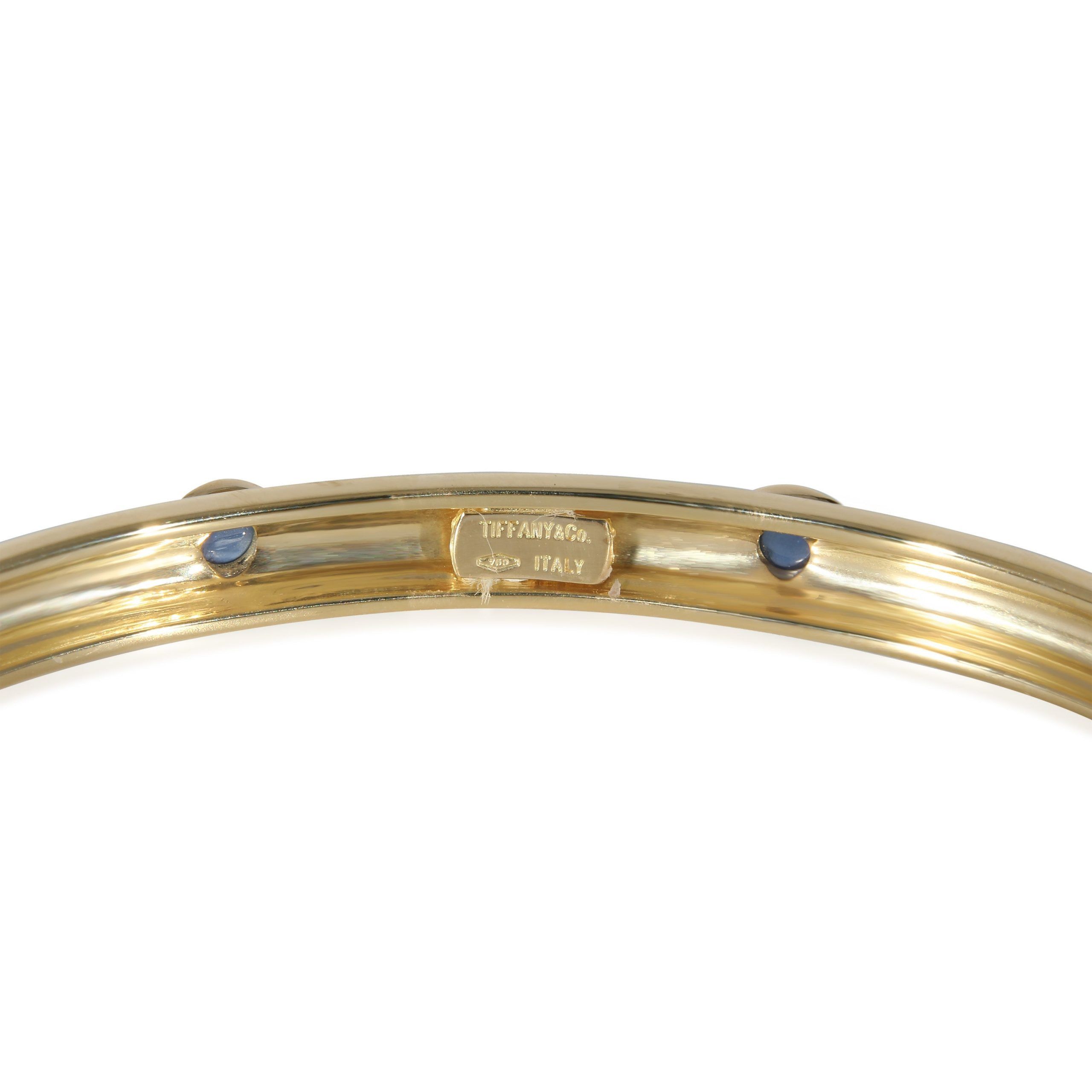 Tiffany & Co. Tiffany & Co. Vintage Cabochon Sapphire Bangle Bracelet in 18K Yellow Gold Size ONE SIZE - 4 Thumbnail