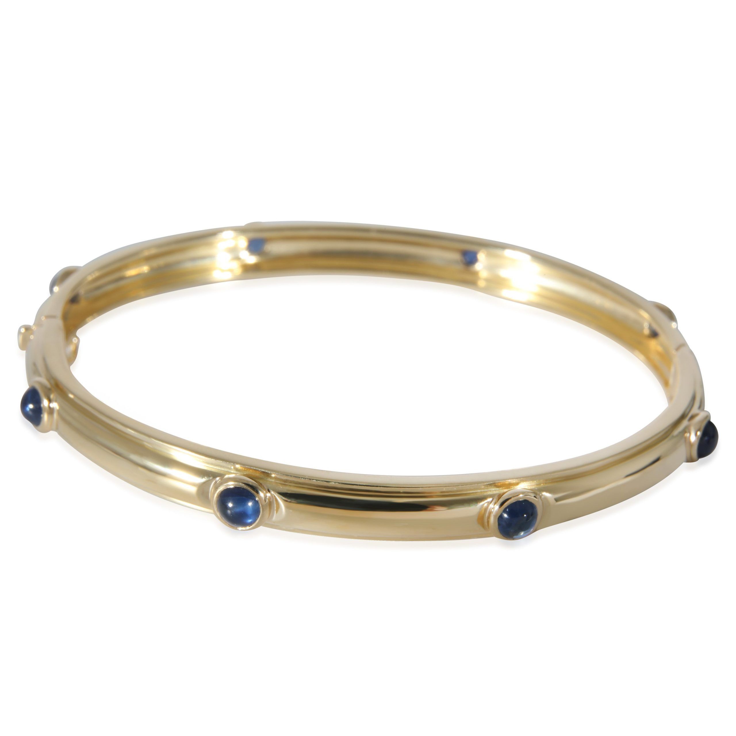 Tiffany & Co. Tiffany & Co. Vintage Cabochon Sapphire Bangle Bracelet in 18K Yellow Gold Size ONE SIZE - 2 Thumbnail