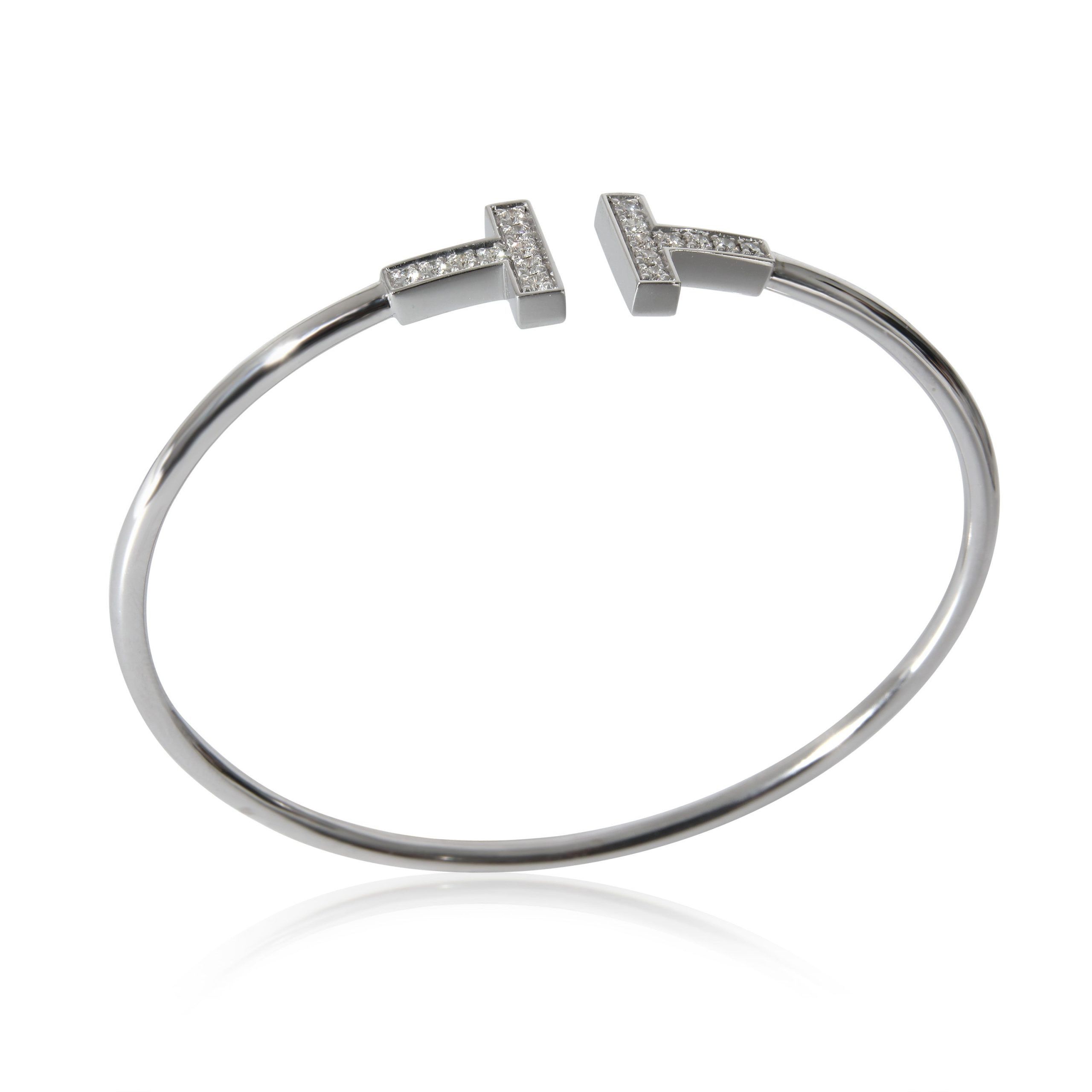 Tiffany & Co. Tiffany & Co. T Wire Diamond Bracelet in 18K White Gold 0.24 CTW Size ONE SIZE - 2 Thumbnail