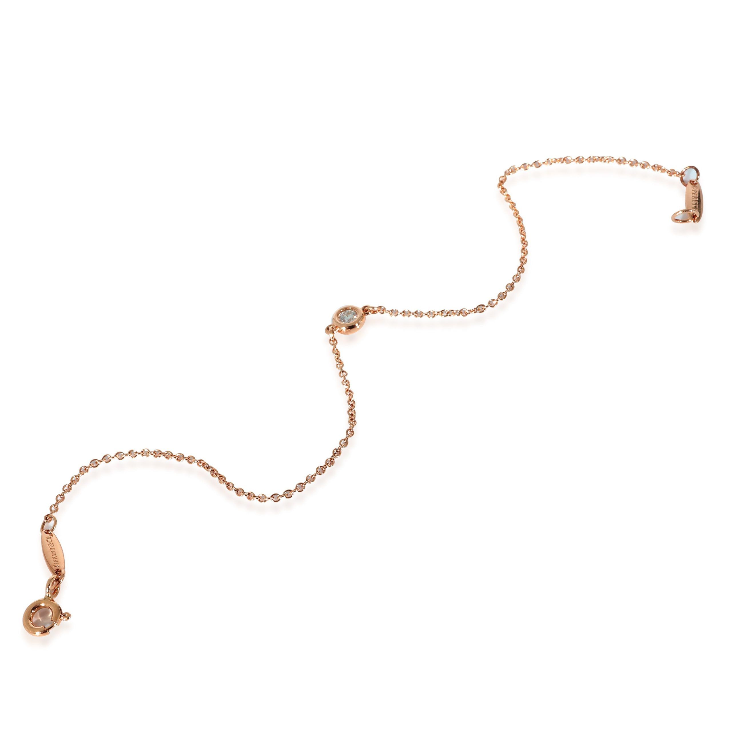 Tiffany & Co. Tiffany & Co. Elsa Peretti Diamond By The Yard Bracelet in 18K Rose Gold 0.07Ct Size ONE SIZE - 2 Thumbnail