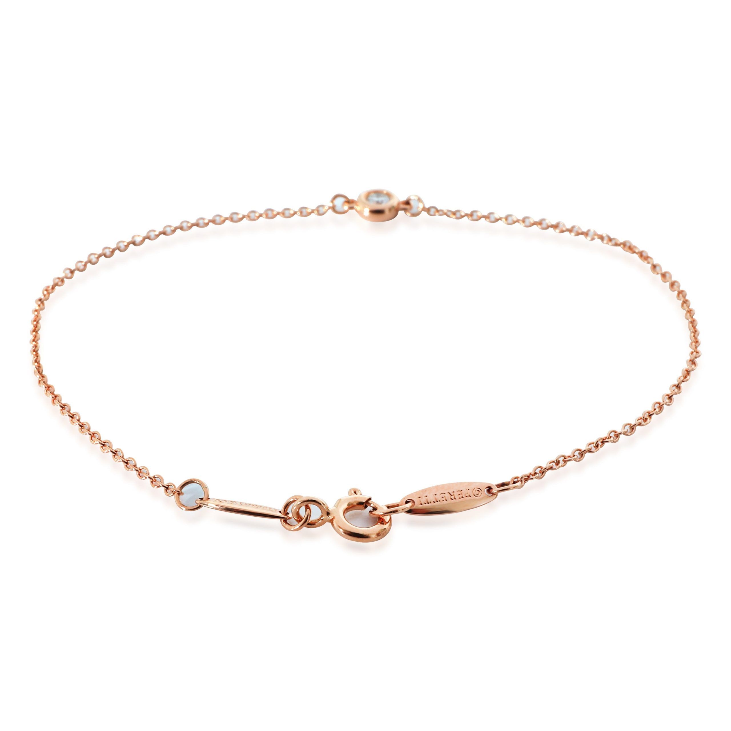 Tiffany & Co. Tiffany & Co. Elsa Peretti Diamond By The Yard Bracelet in 18K Rose Gold 0.07Ct Size ONE SIZE - 3 Thumbnail