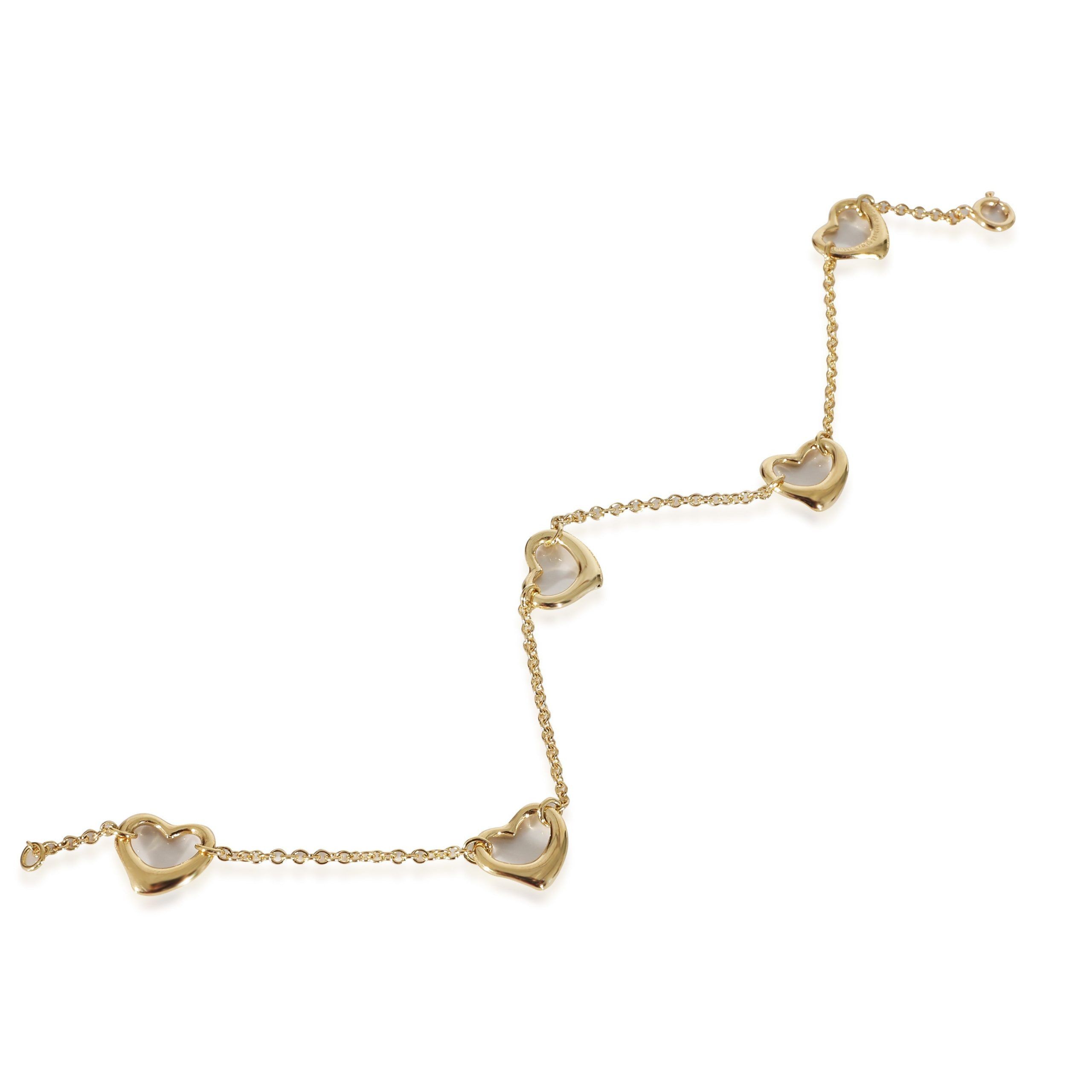 Tiffany & Co. Tiffany & Co. Elsa Peretti Open Heart 5 Station Bracelet in 18K Yellow Gold Size ONE SIZE - 2 Thumbnail