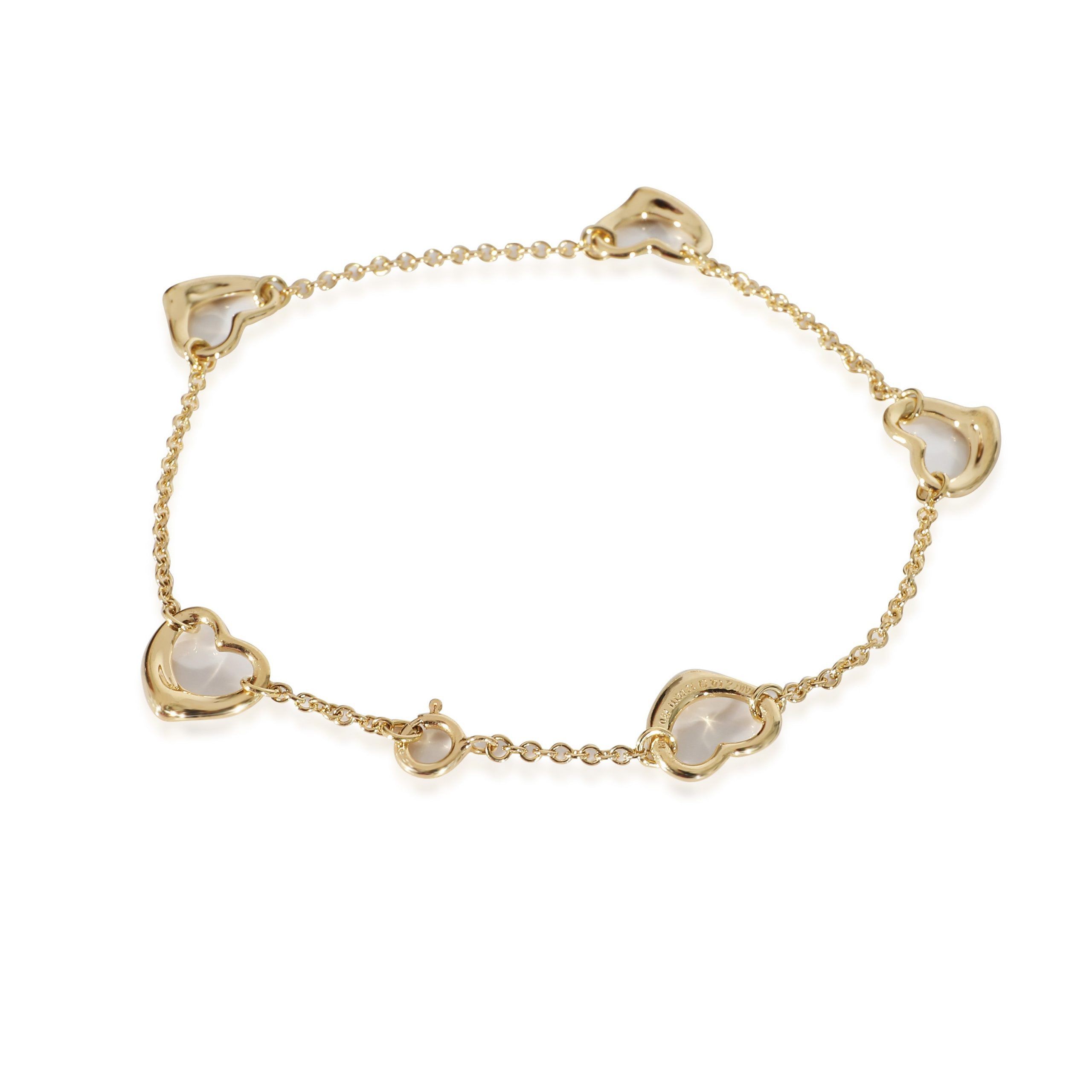 Tiffany & Co. Tiffany & Co. Elsa Peretti Open Heart 5 Station Bracelet in 18K Yellow Gold Size ONE SIZE - 3 Thumbnail
