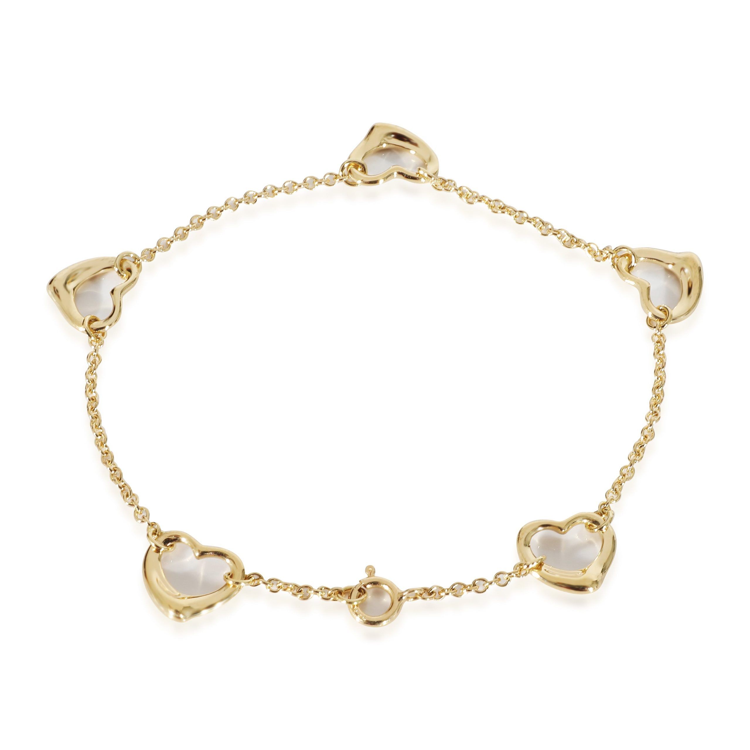 Tiffany & Co. Tiffany & Co. Elsa Peretti Open Heart 5 Station Bracelet in 18K Yellow Gold Size ONE SIZE - 4 Thumbnail