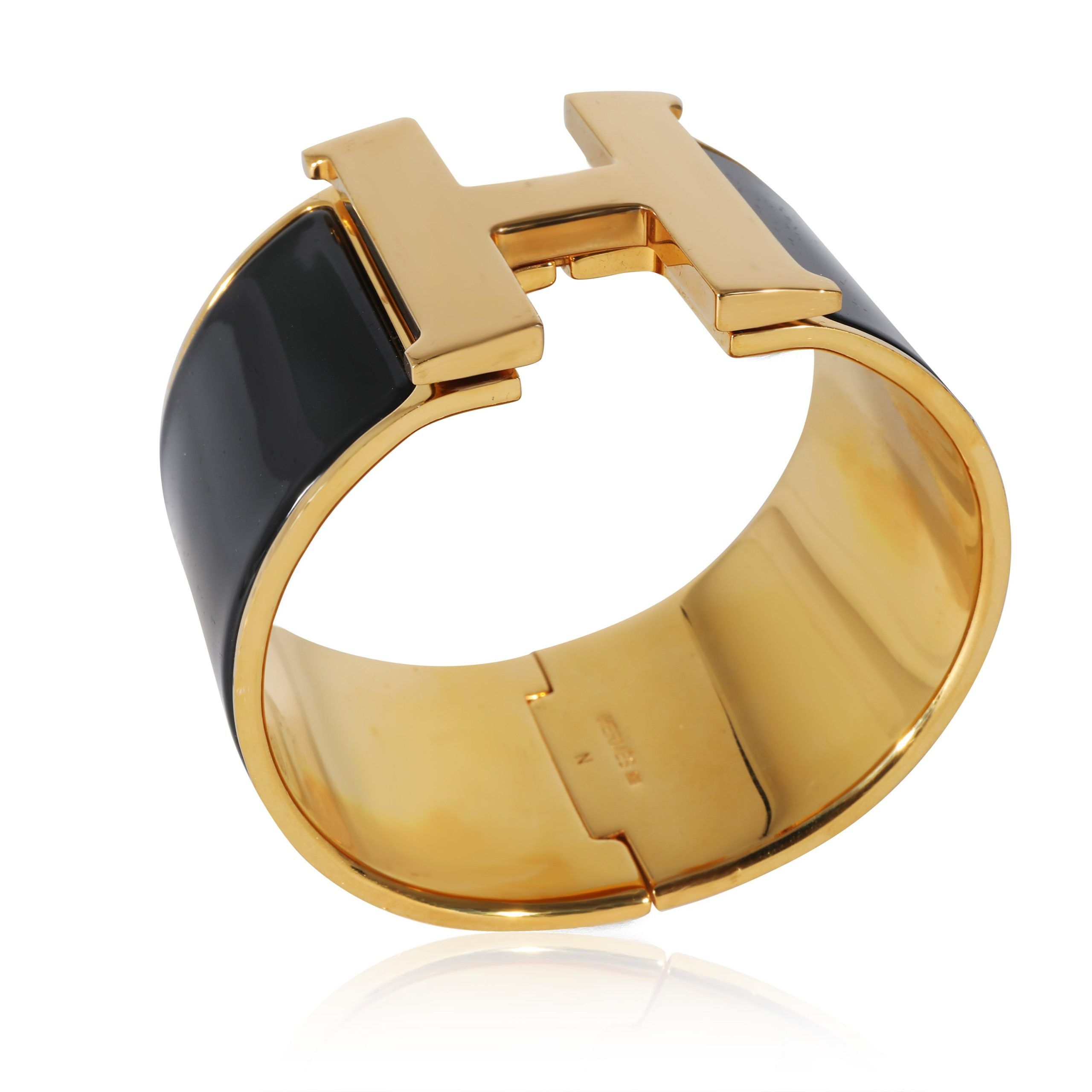Hermes Gold Plated Hermès XL Clic H Bracelet in Noir Size ONE SIZE - 6 Thumbnail