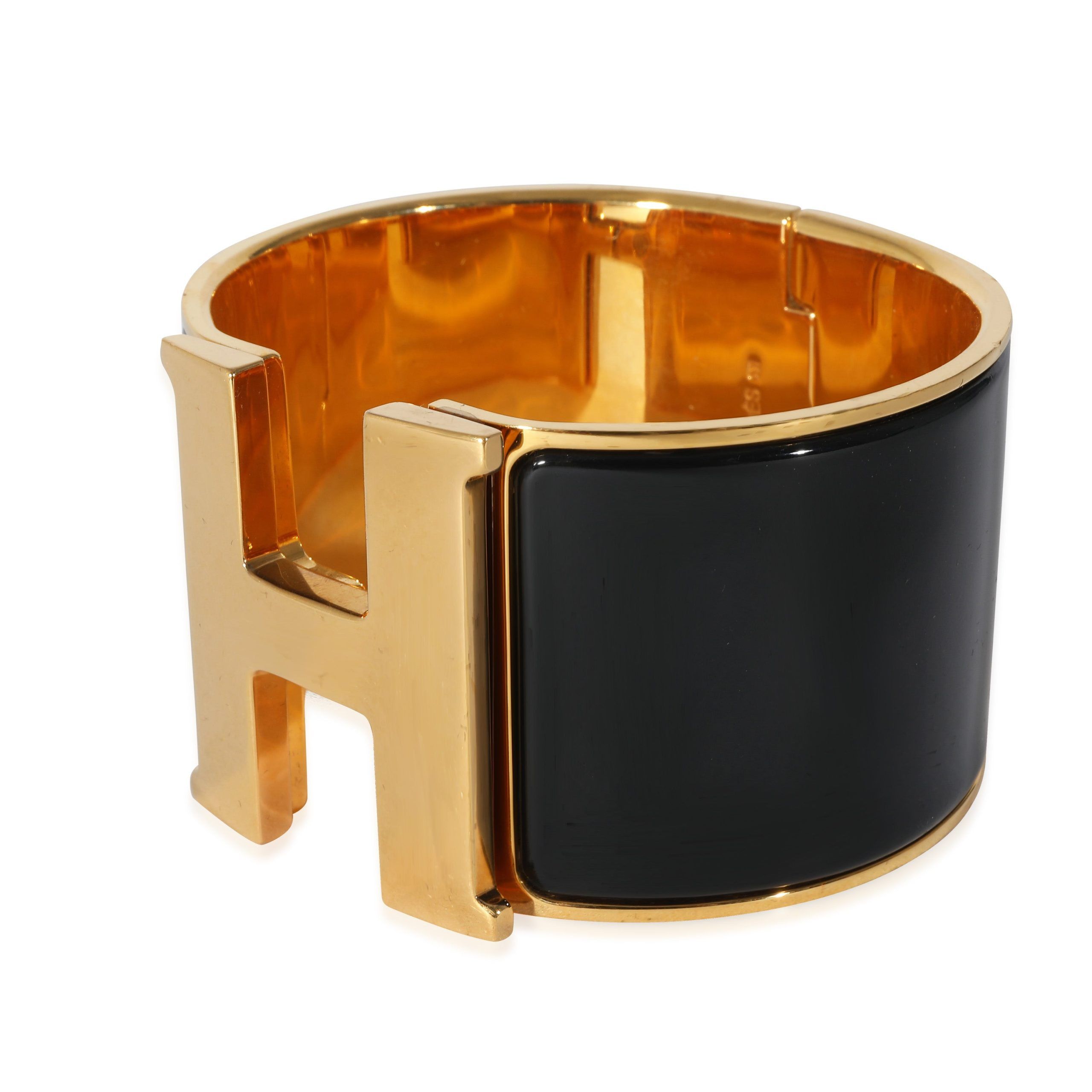 Hermes Gold Plated Hermès XL Clic H Bracelet in Noir Size ONE SIZE - 2 Thumbnail