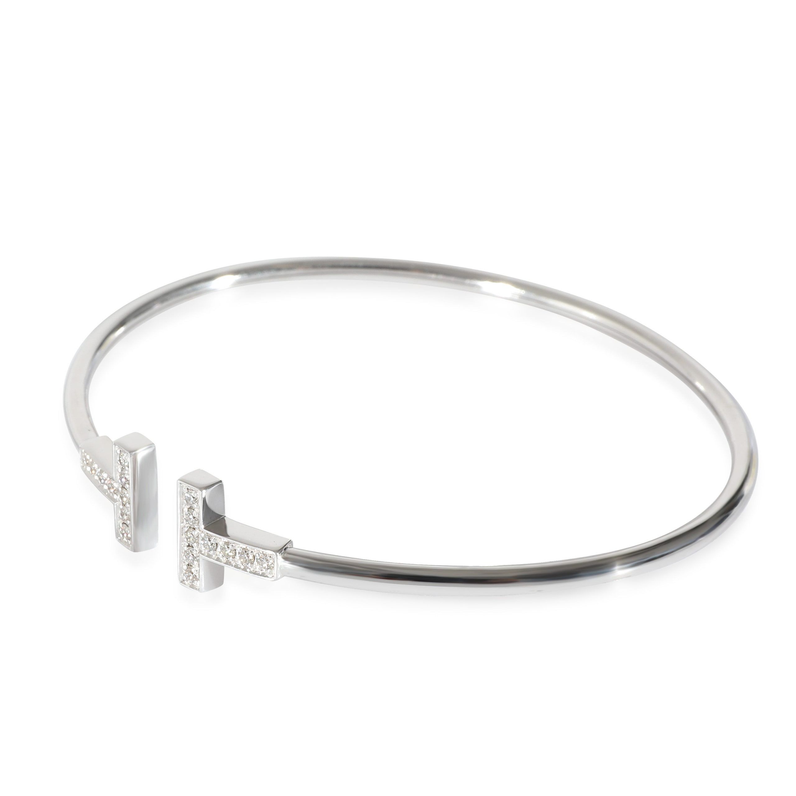 Tiffany & Co. Tiffany & Co. Tiffany T Diamond Bracelet in 18k White Gold 0.74 CTW Size ONE SIZE - 2 Thumbnail
