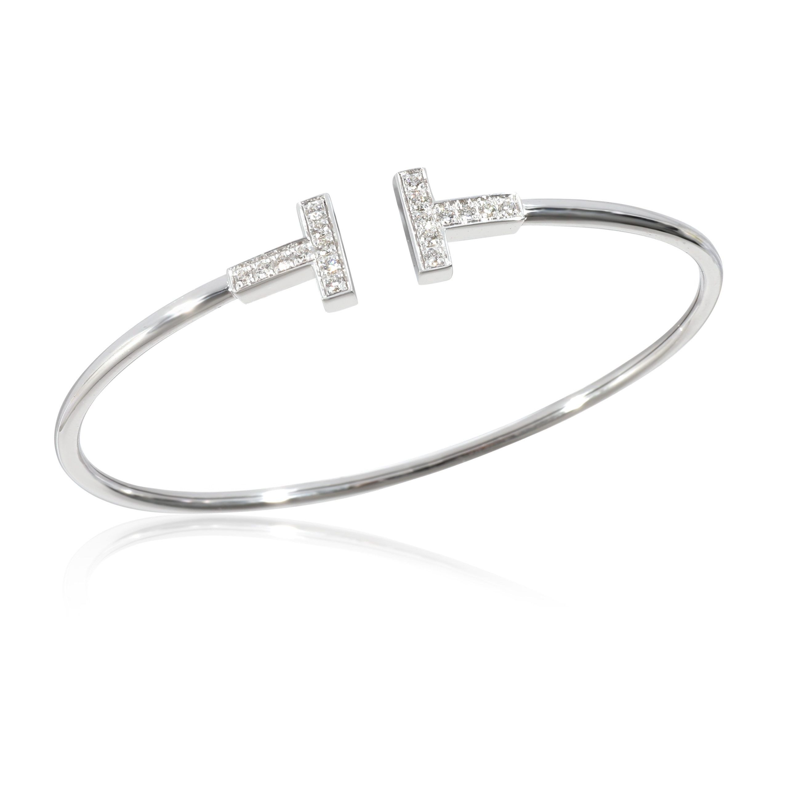 Tiffany & Co. Tiffany & Co. Tiffany T Diamond Bracelet in 18k White Gold 0.74 CTW Size ONE SIZE - 3 Thumbnail