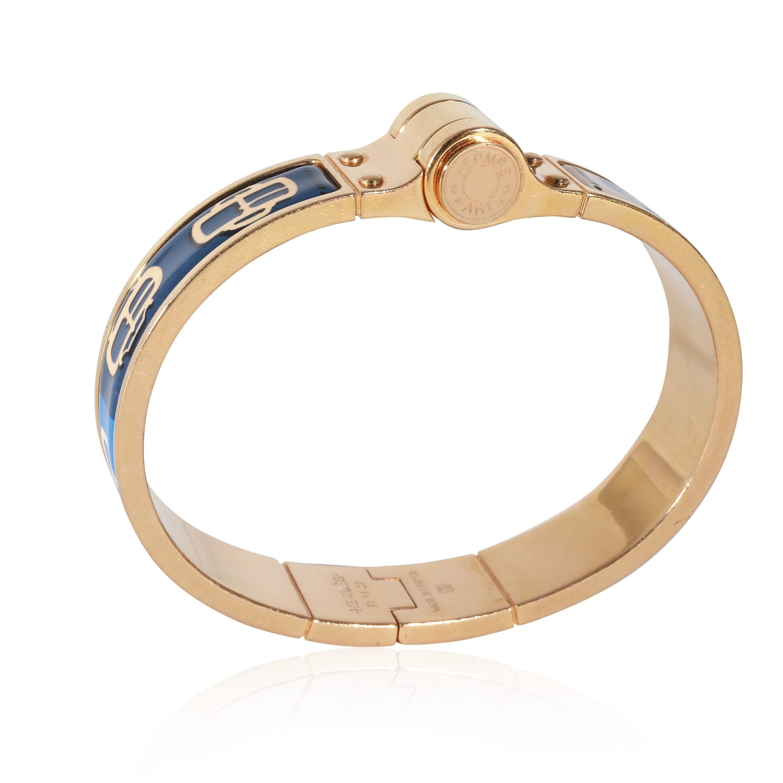 Hermes Gold Plated Hermès Narrow Hinged Bracelet Size ONE SIZE - 6 Thumbnail