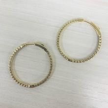 Other 14k Gold & Diamond Flexible Hoops 1.25'' Size ONE SIZE - 2 Thumbnail