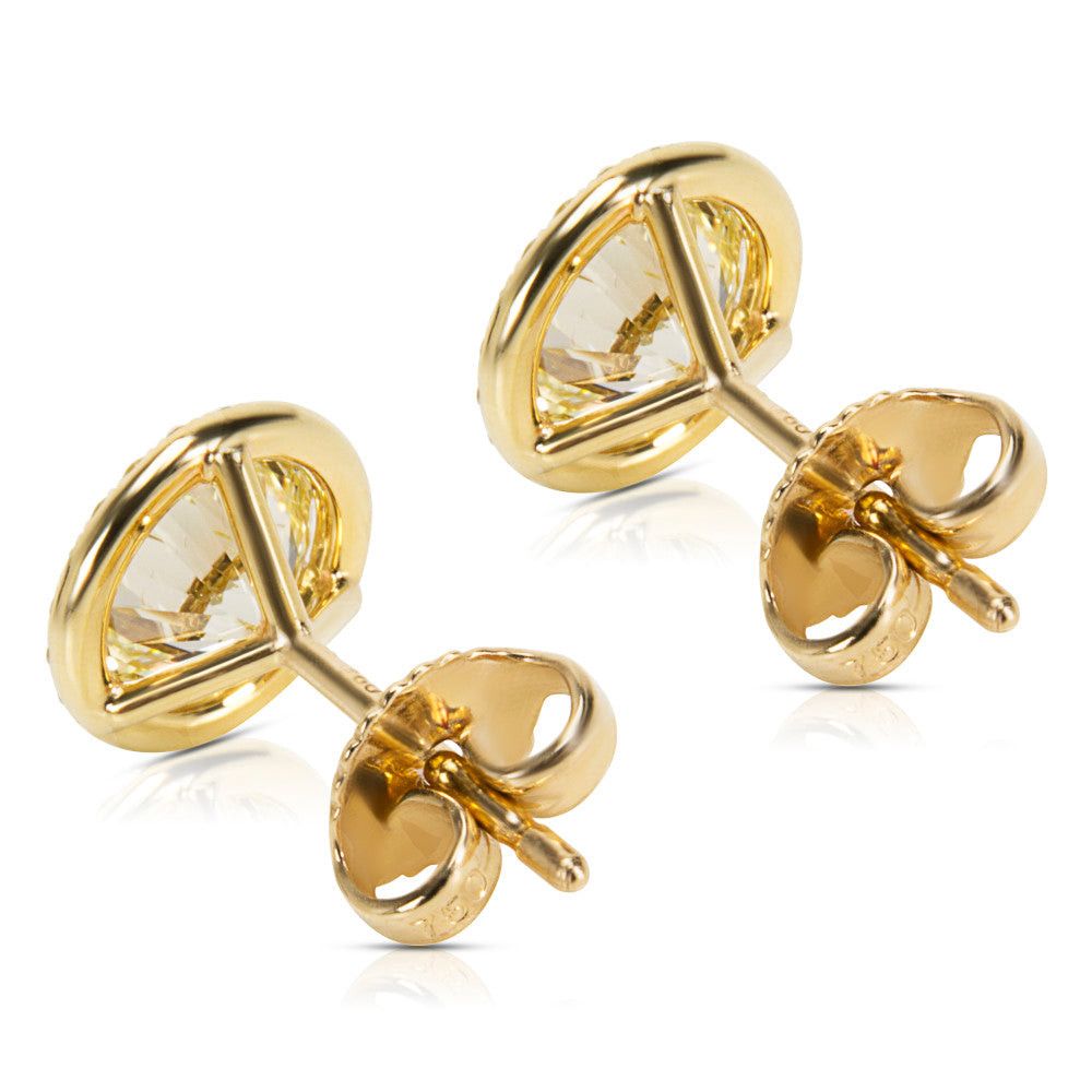 Other 18KT Yellow Gold Diamond Halo Studs 2.22 ctw Size ONE SIZE - 2 Thumbnail