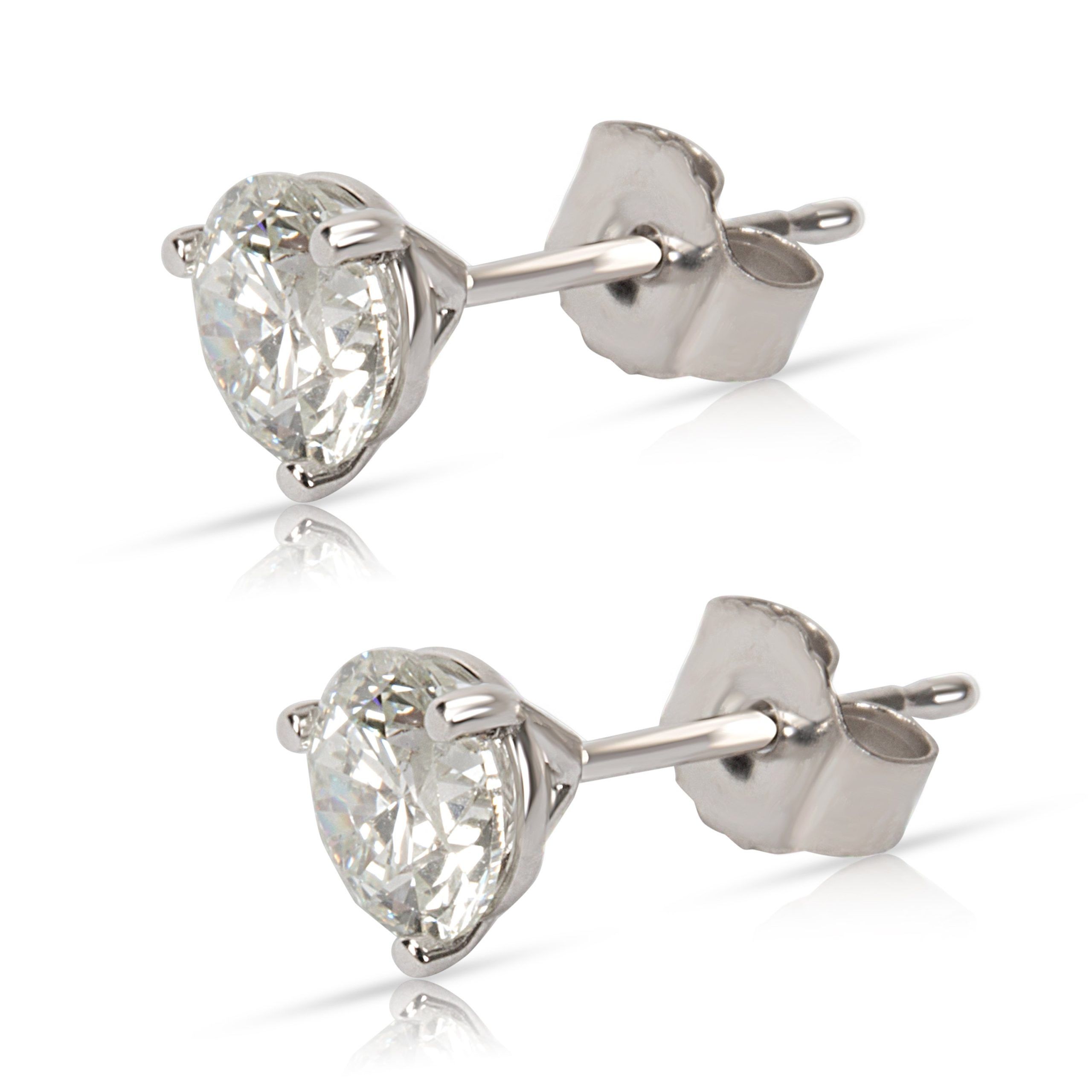 Other 3 Prong Diamond Stud Earring in 14K White Gold 1.25CTW Size ONE SIZE - 2 Thumbnail