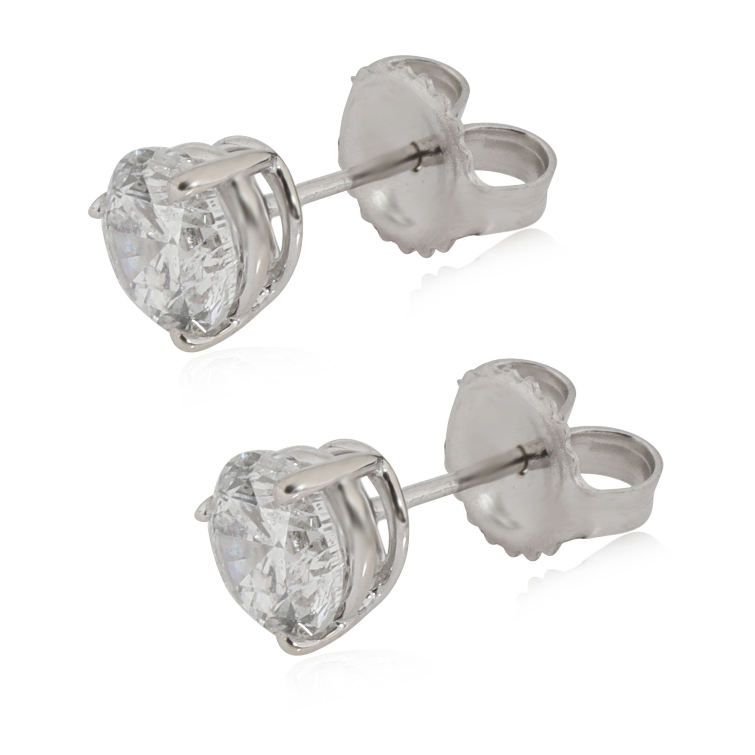 Other 3 Prong Diamond Stud Earring in 14k White Gold 1.8 CTW Size ONE SIZE - 2 Thumbnail