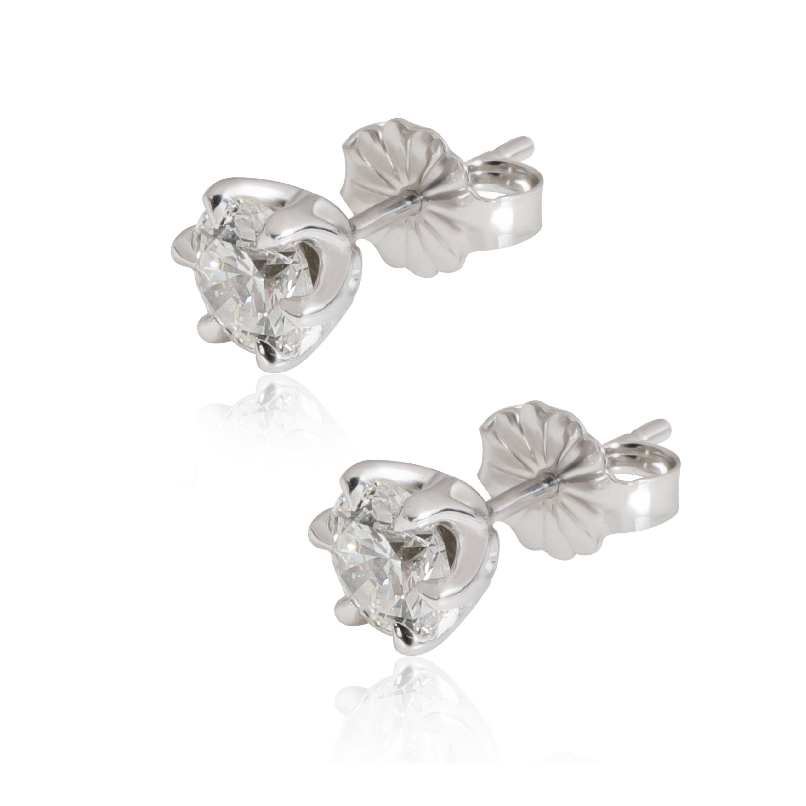 Other 6 Prong Diamond Stud Earring in Platinum 1.03 CTW Size ONE SIZE - 2 Thumbnail