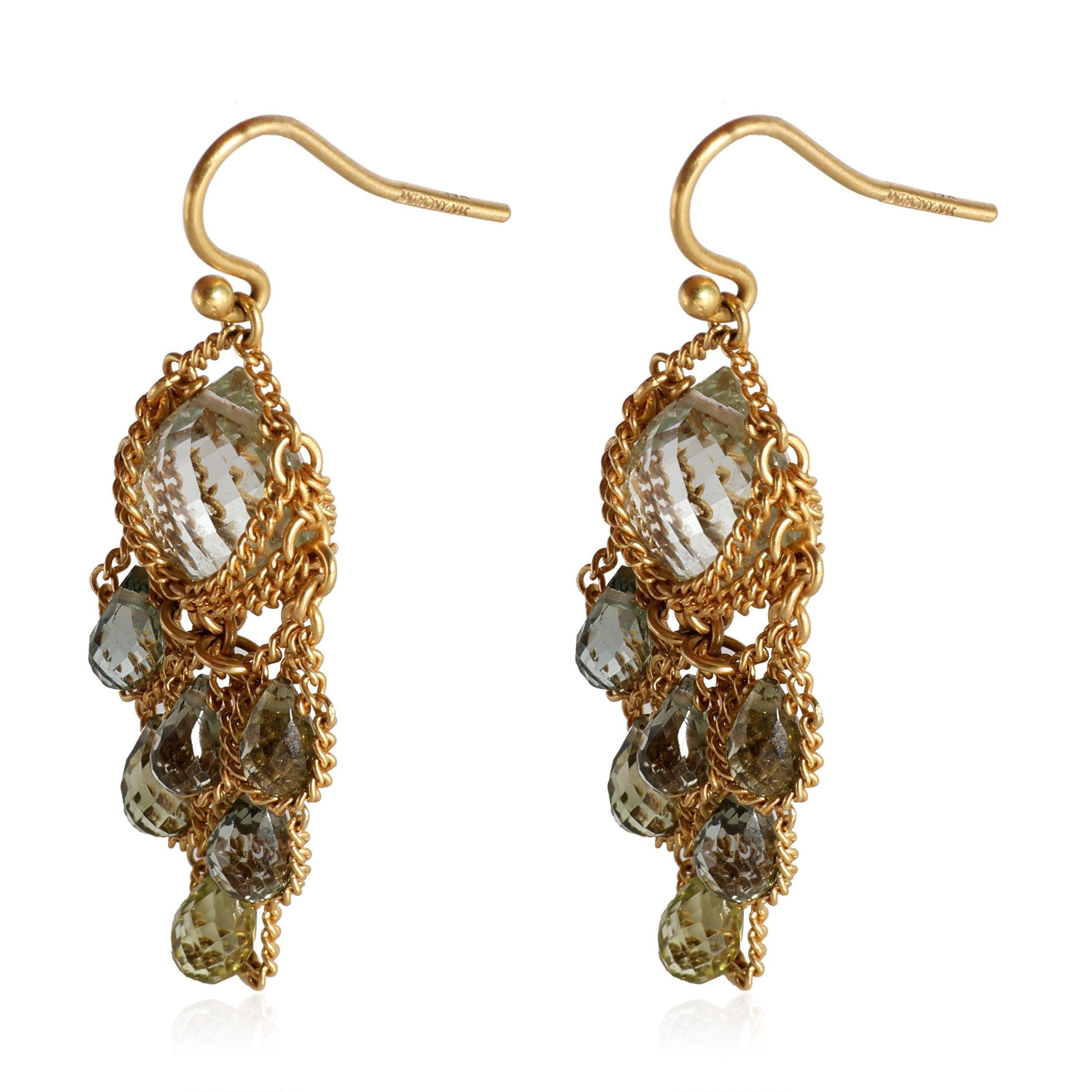Other Anthony Nak Briolette Gemstone Earring in 18K Yellow Gold Size ONE SIZE - 2 Thumbnail