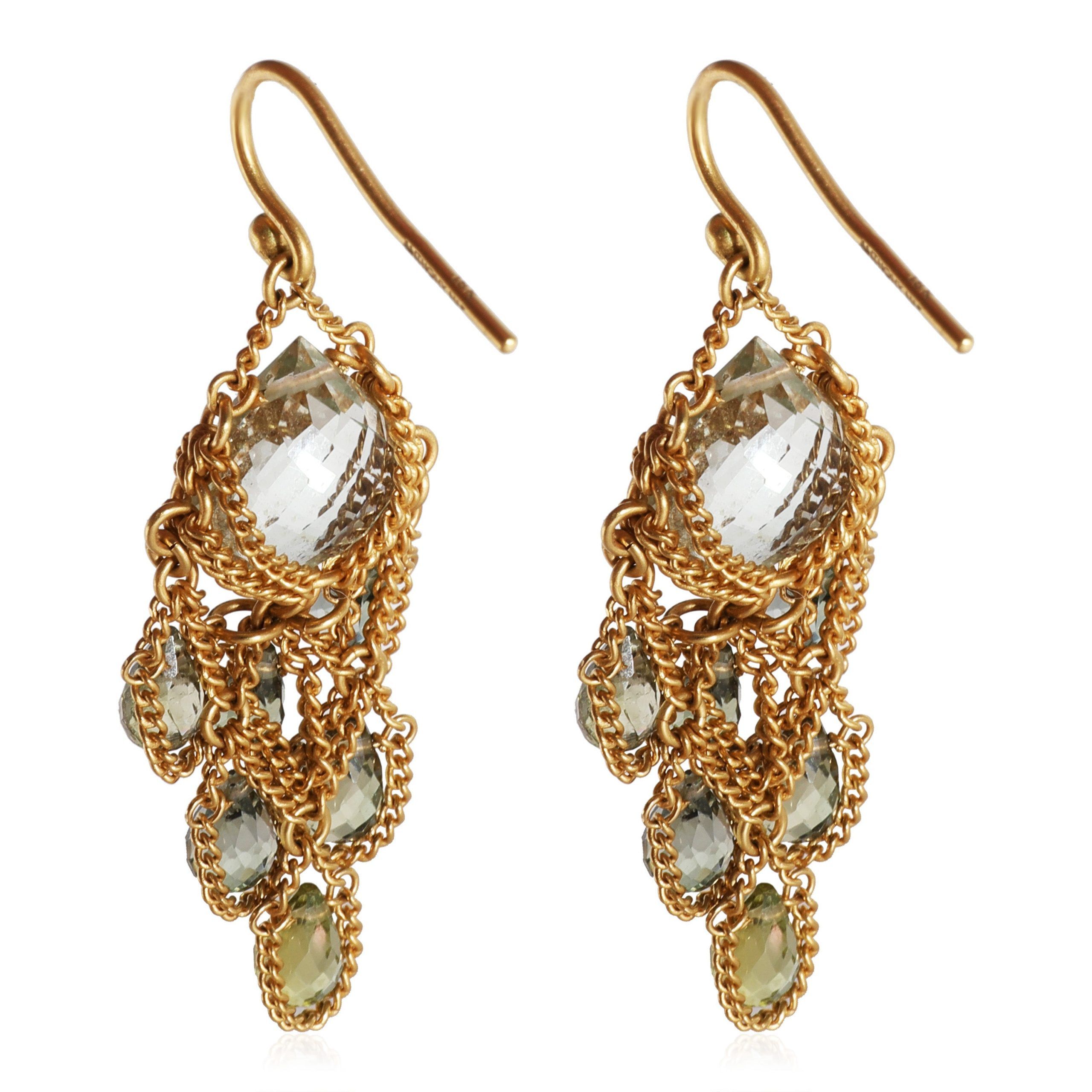 Other Anthony Nak Briolette Gemstone Earring in 18K Yellow Gold Size ONE SIZE - 3 Thumbnail