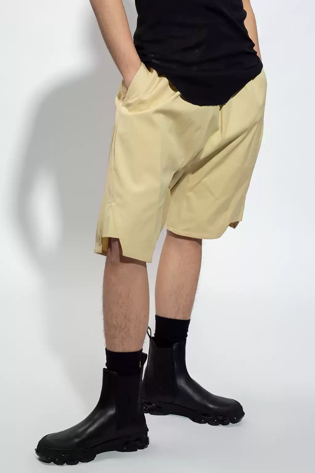 Rick Owens Rick Owens Men's beige Belted Side Split Shorts Size US 34 / EU 50 - 5 Thumbnail