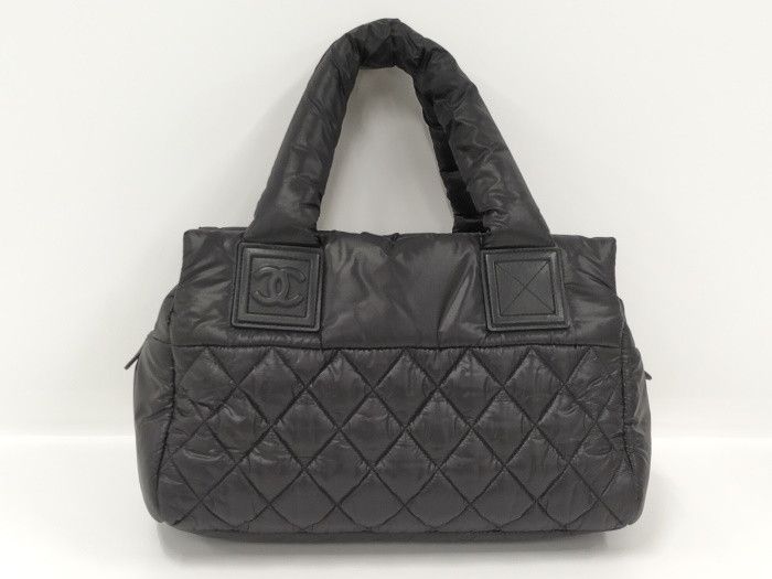 Chanel Coco Cocoon Handbag Nylon Black